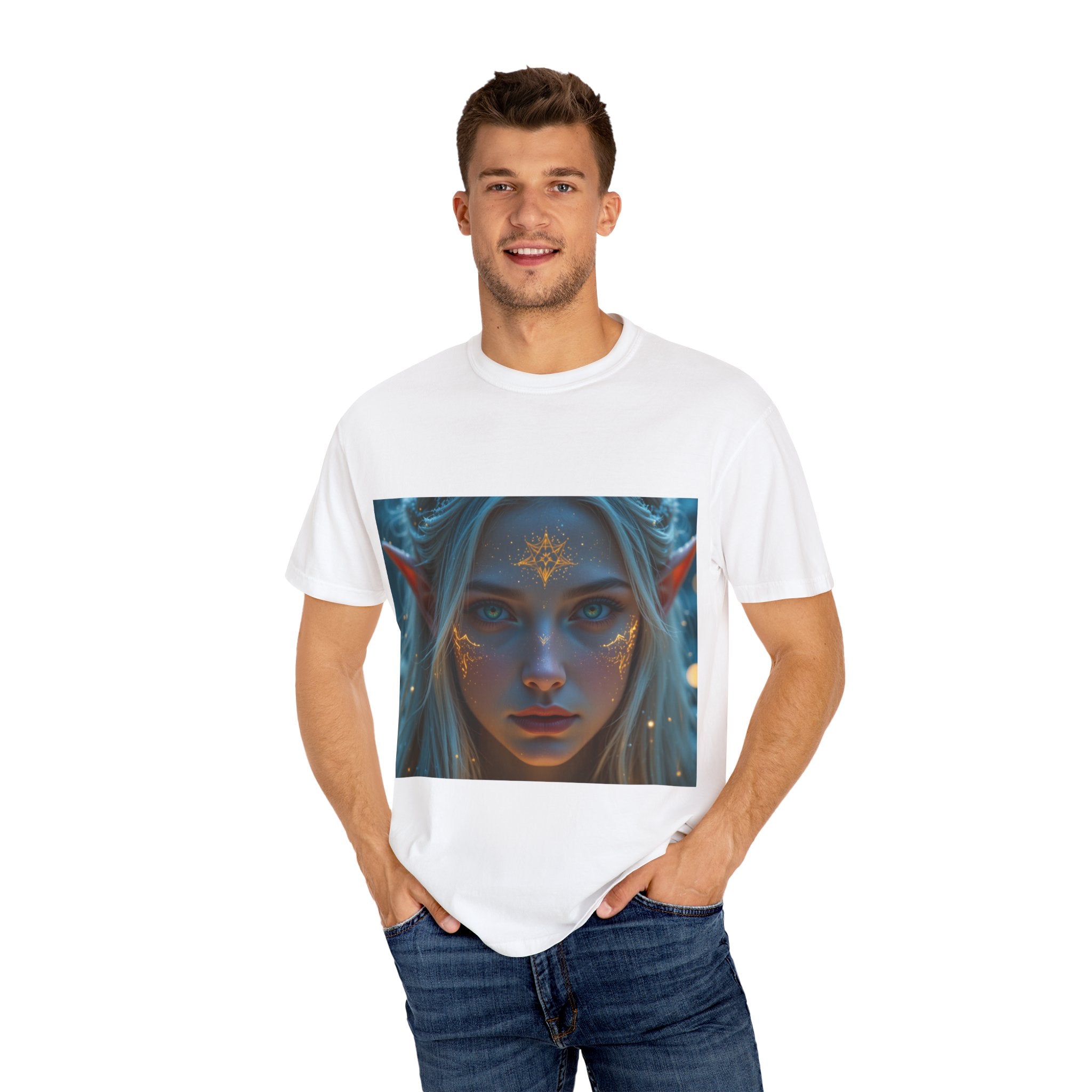 Fantasy-Inspired Elf Princess Unisex T-Shirt, Boho Style Tee for Art Lovers, Gift for Creatives, Dreamy Aesthetic Shirt, Unique Fan Merchandise