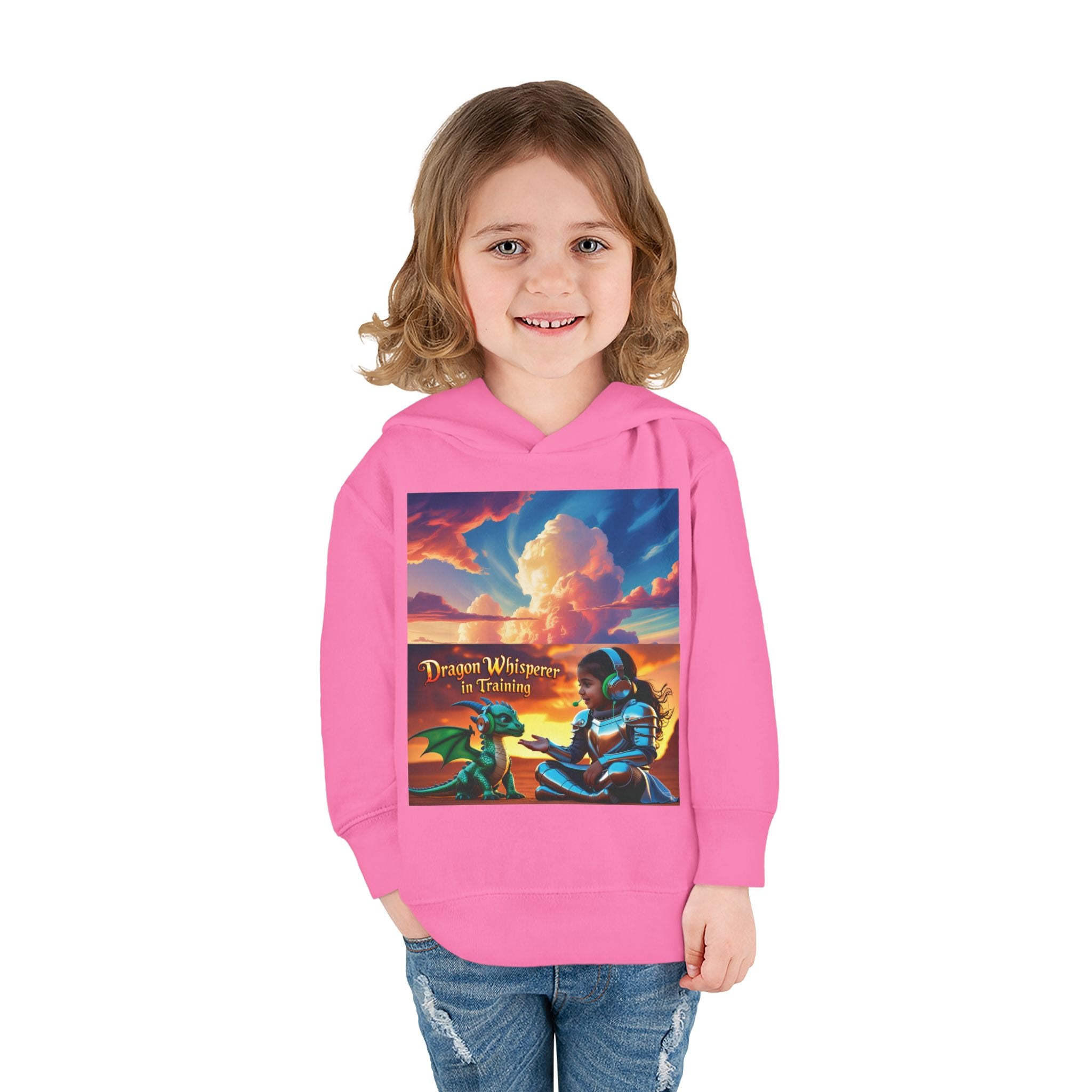 Grampa T’s Toddler Dragon Hoodie – “Dragon Whisperer in Training” Fleece | Cozy Fun Gift for Toddlers, Young Dreamers & Birthday Boys/Girls!