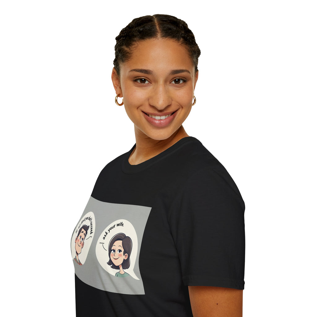 Playful Conversation T-Shirt, Funny Graphic Tee, Unisex Humor Shirt, Casual Wear, Gift for Friends, Quirky Outfit