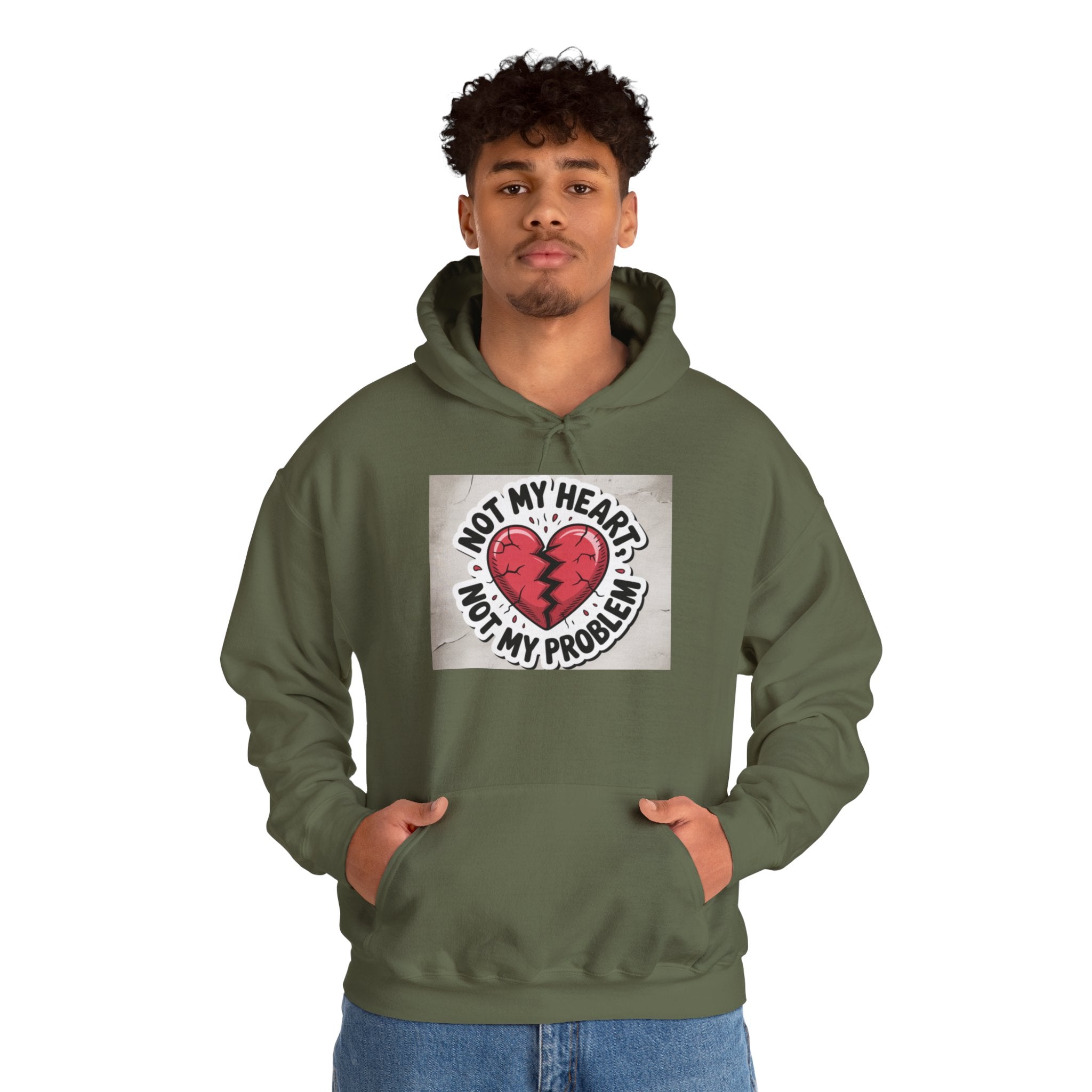 Heartbreak Humor Hoodie, Unisex Hooded Sweatshirt, Funny Gift, Self-Care Apparel, Valentine's Day, Casual Wear, Trendy Fashion