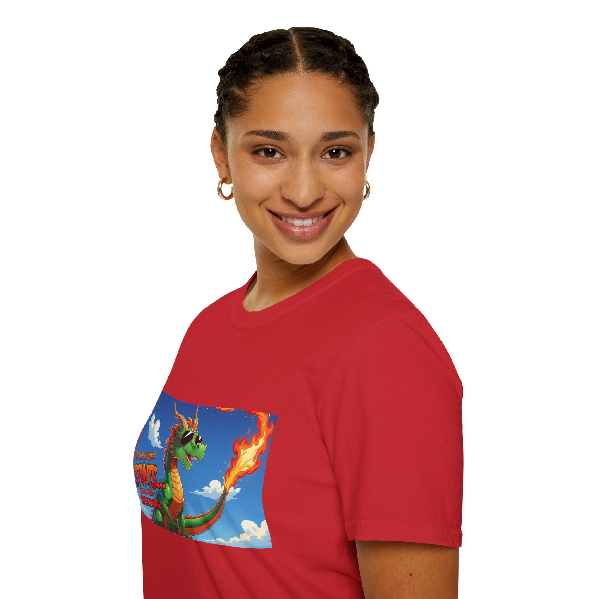 Funny Fire-Breathing Dragon T-Shirt | Fantasy Graphic Tee for Kids and Adults, Unisex Softstyle T-Shirt, Casual Wear, Game Night Apparel, [...]