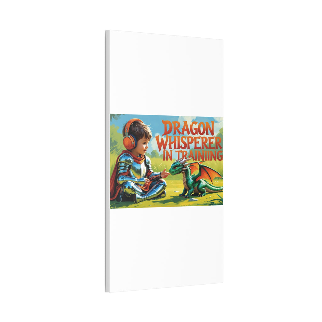 Dragon Whisperer Canvas Print, Playroom Decor, Childrens Wall Art, Fantasy Kids Room, Dragon Lover Gift, Adventure Art, Kid's Room Decor