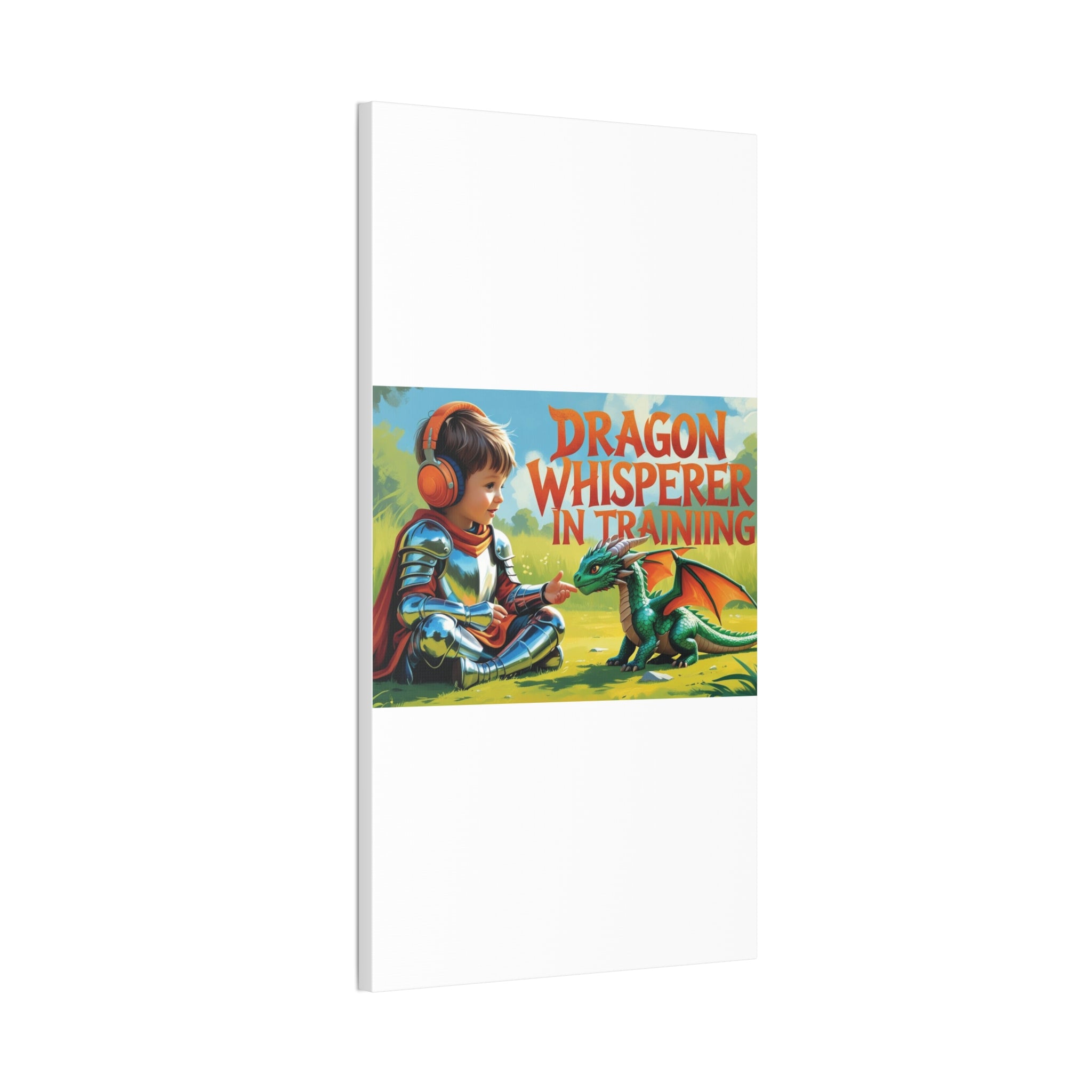 Dragon Whisperer Canvas Print, Playroom Decor, Childrens Wall Art, Fantasy Kids Room, Dragon Lover Gift, Adventure Art, Kid's Room Decor
