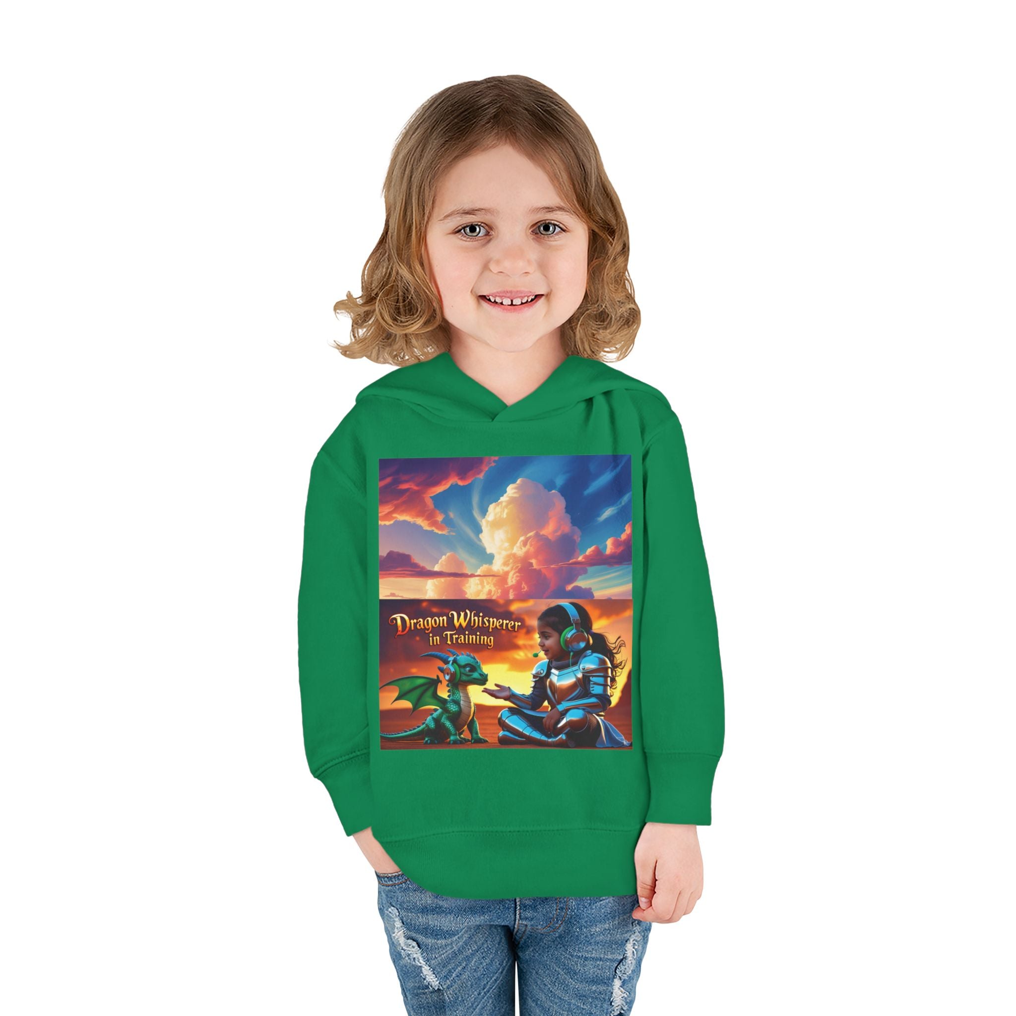 Grampa T’s Toddler Dragon Hoodie – “Dragon Whisperer in Training” Fleece | Cozy Fun Gift for Toddlers, Young Dreamers & Birthday Boys/Girls!