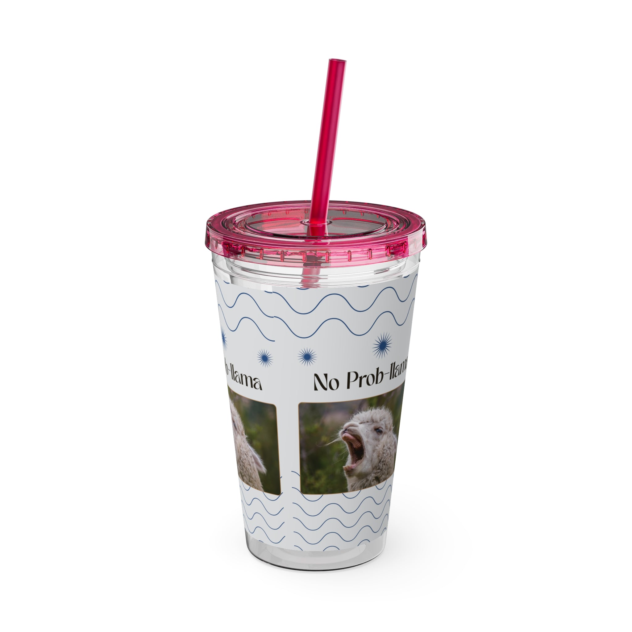 Tumbler Cup - &quot;No Prob-Llama&quot; Graphic 16oz Sunsplash Travel Cup