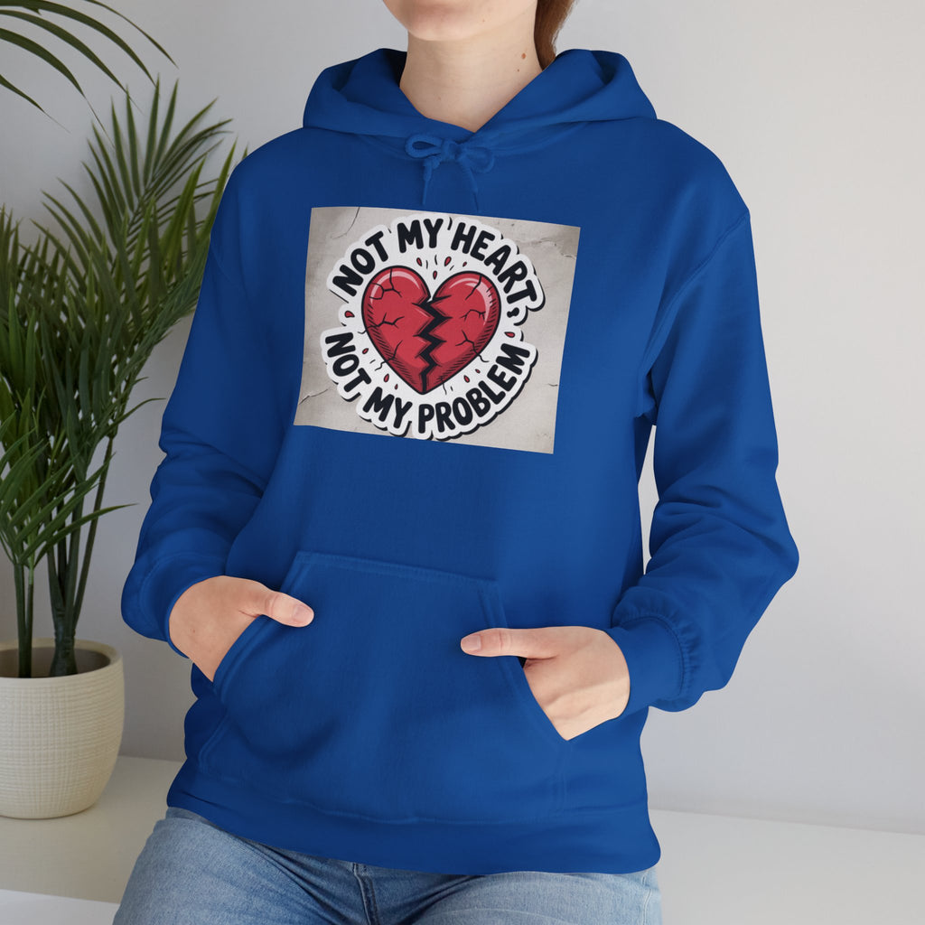 Heartbreak Humor Hoodie, Unisex Hooded Sweatshirt, Funny Gift, Self-Care Apparel, Valentine's Day, Casual Wear, Trendy Fashion