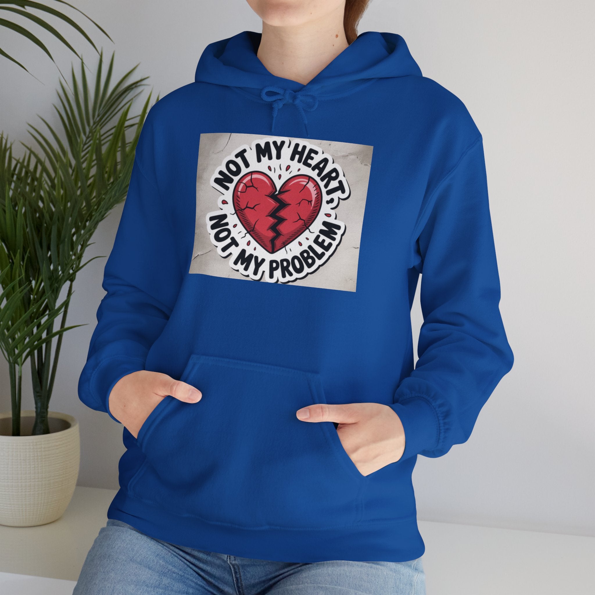 Heartbreak Humor Hoodie, Unisex Hooded Sweatshirt, Funny Gift, Self-Care Apparel, Valentine's Day, Casual Wear, Trendy Fashion