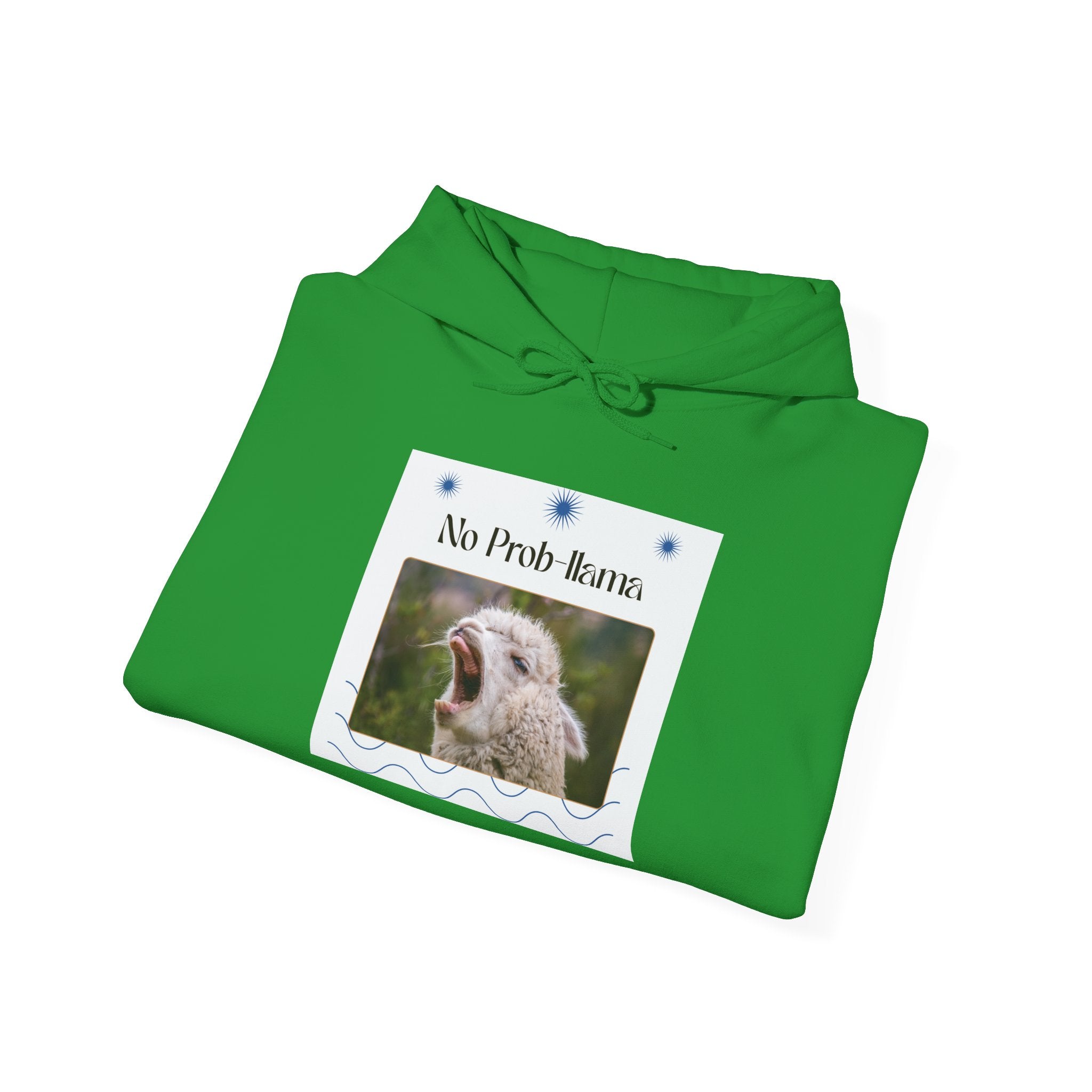 "No Prob-Llama" Unisex Hooded Sweatshirt with Fun Design, Cozy Apparel for Relaxed Days, Gifts for Friends, Casual Wear, Unique Gift Idea, Birthday Present