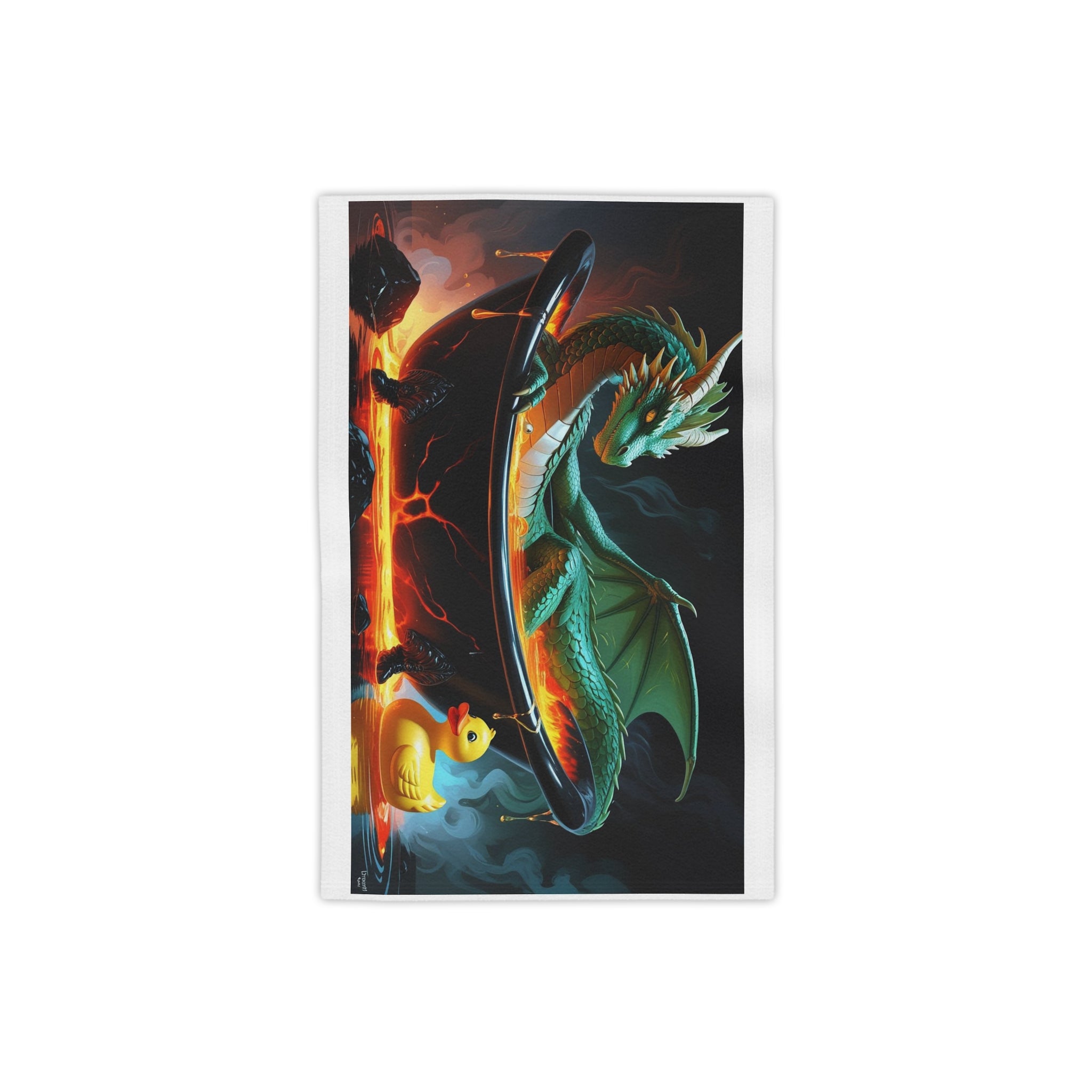 Funny Dragon Bath-time Fantasy Beach Towel, Dragon Artwork Towel, Unique Pool Towel, Whimsical Bath Towel, Gift for Fantasy Lovers, Kids Beach Accessory