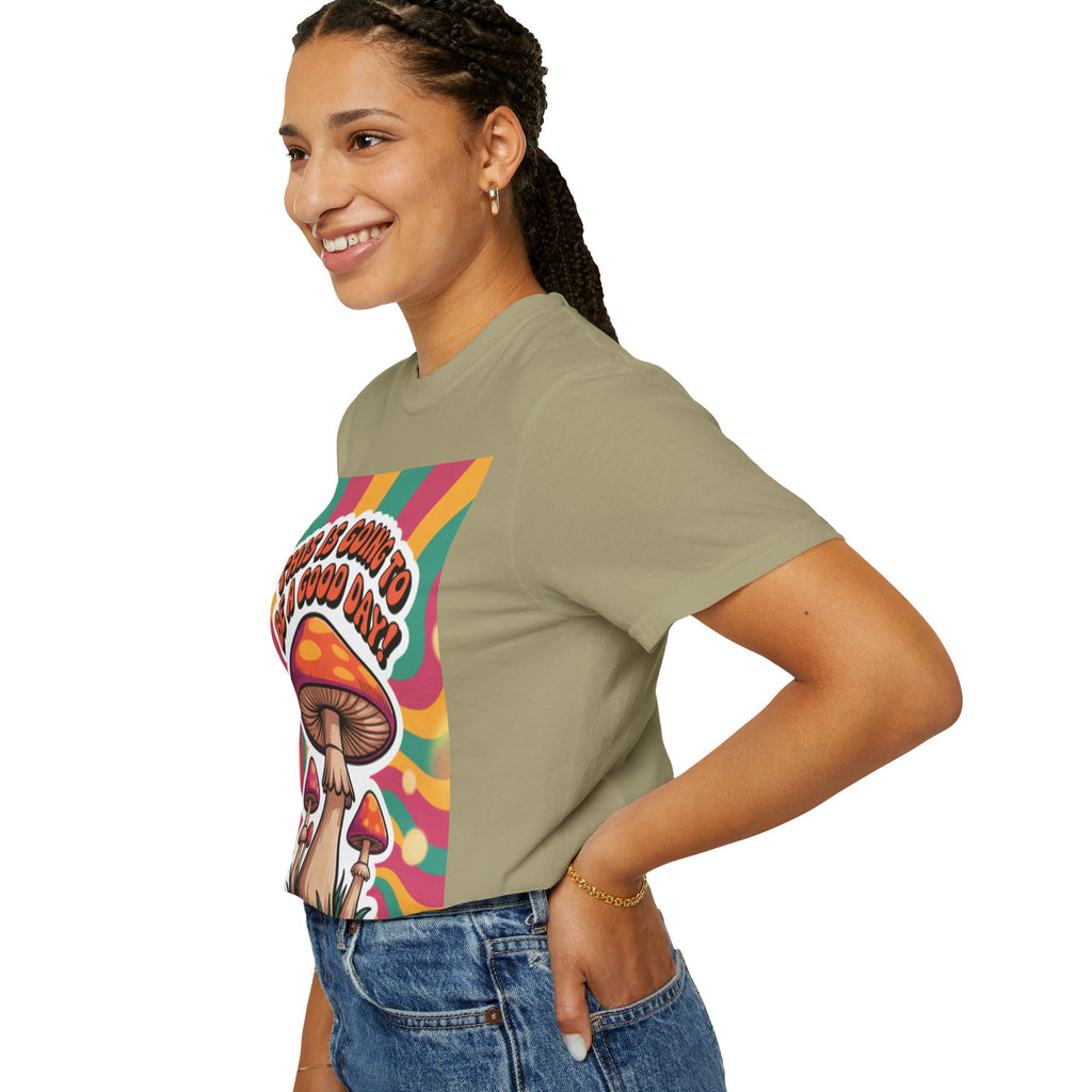 Positive Vibes T-shirt, Retro Mushroom Tee, Unisex Psychedelic Shirt, Gift for Friends, Casual Wear, Summer Essentials