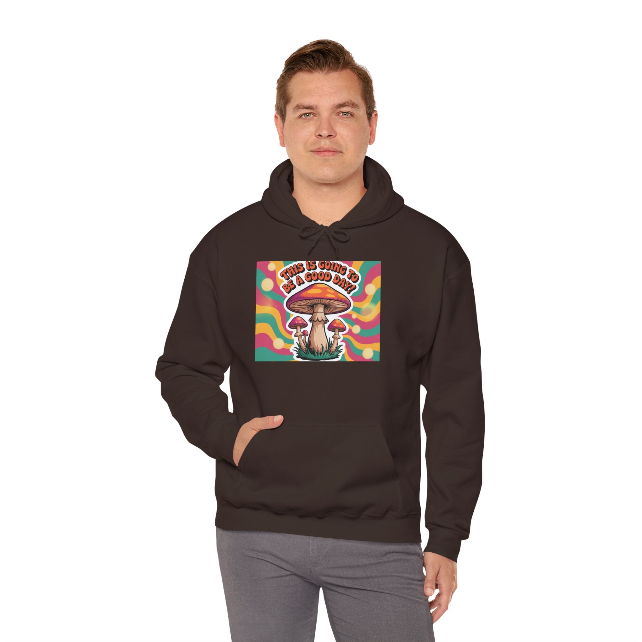 Groovy Mushroom Hoodie - Psychedelic Sweatshirt for Festivals, Cozy Gift for Nature Lovers, Unisex Pull-over for Good Vibes