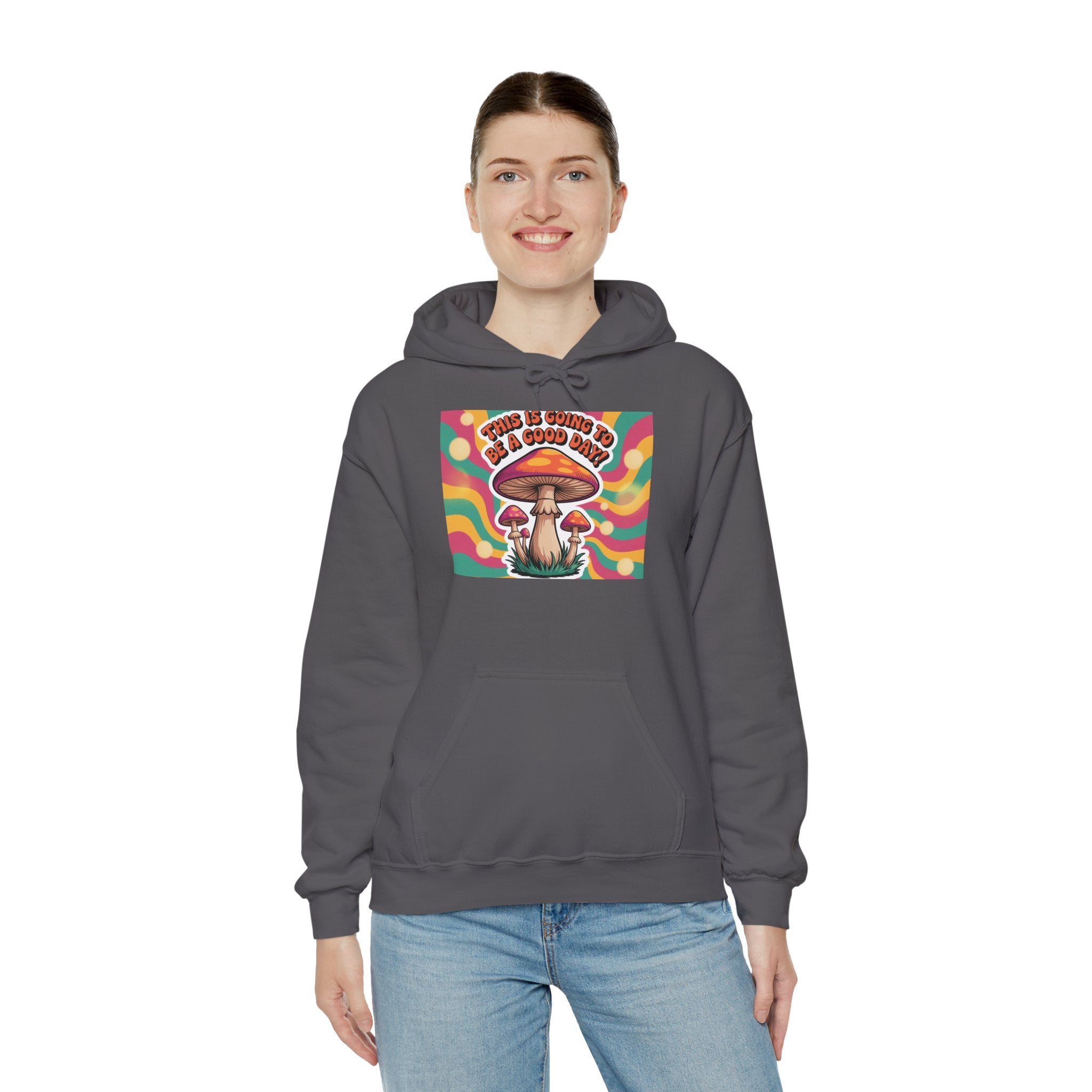 Groovy Mushroom Hoodie - Psychedelic Sweatshirt for Festivals, Cozy Gift for Nature Lovers, Unisex Pull-over for Good Vibes