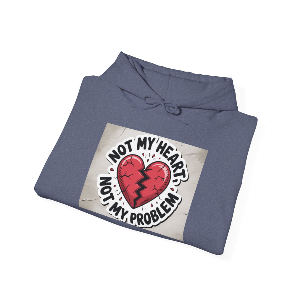 Heartbreak Humor Hoodie, Unisex Hooded Sweatshirt, Funny Gift, Self-Care Apparel, Valentine's Day, Casual Wear, Trendy Fashion