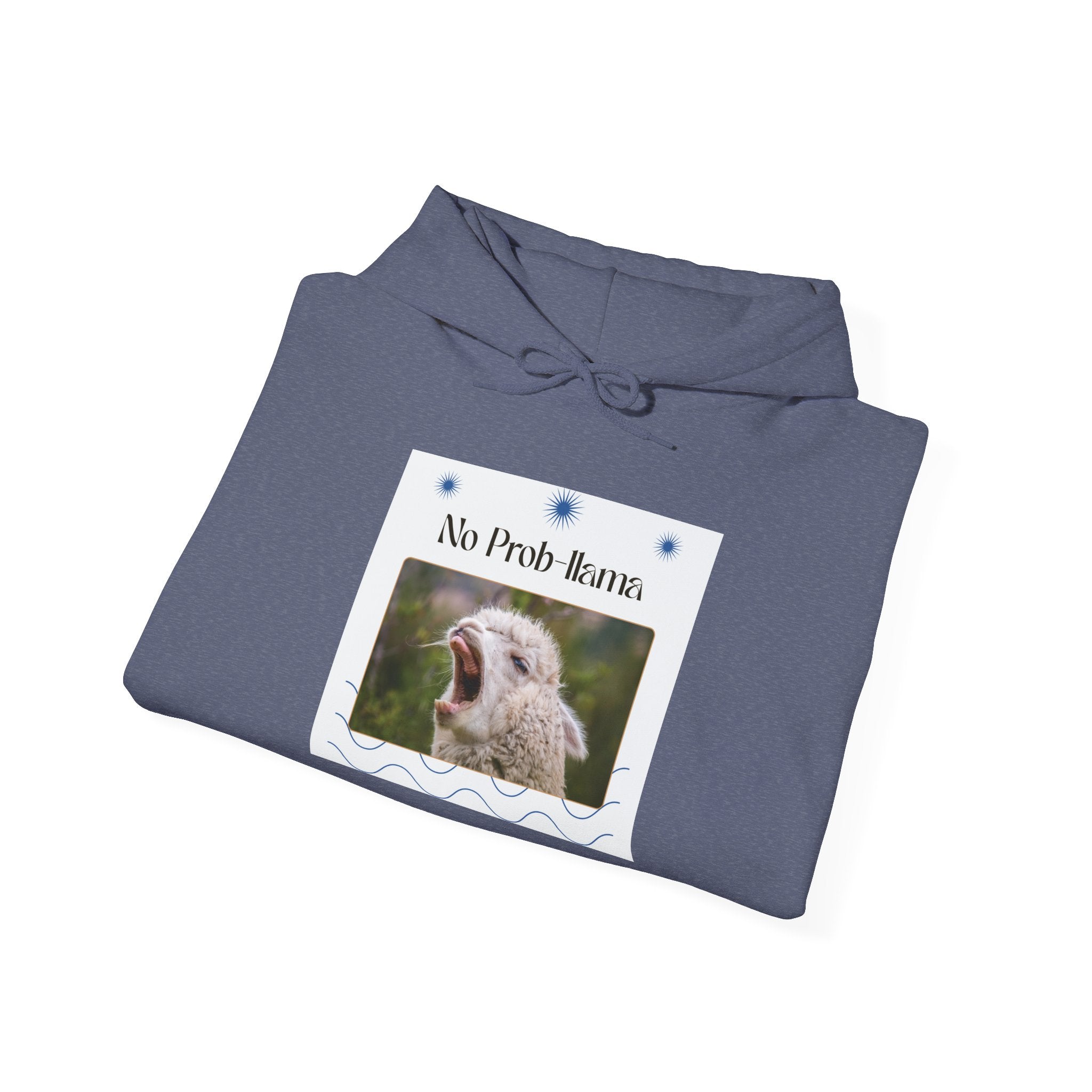 "No Prob-Llama" Unisex Hooded Sweatshirt with Fun Design, Cozy Apparel for Relaxed Days, Gifts for Friends, Casual Wear, Unique Gift Idea, Birthday Present
