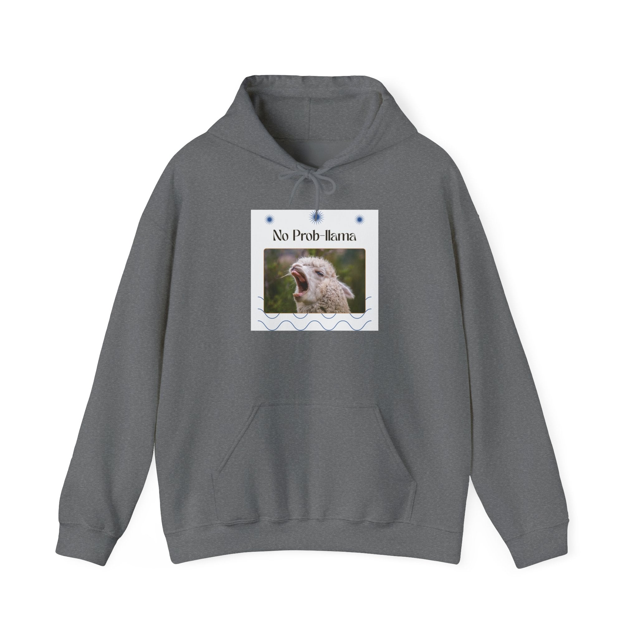 "No Prob-Llama" Unisex Hooded Sweatshirt with Fun Design, Cozy Apparel for Relaxed Days, Gifts for Friends, Casual Wear, Unique Gift Idea, Birthday Present