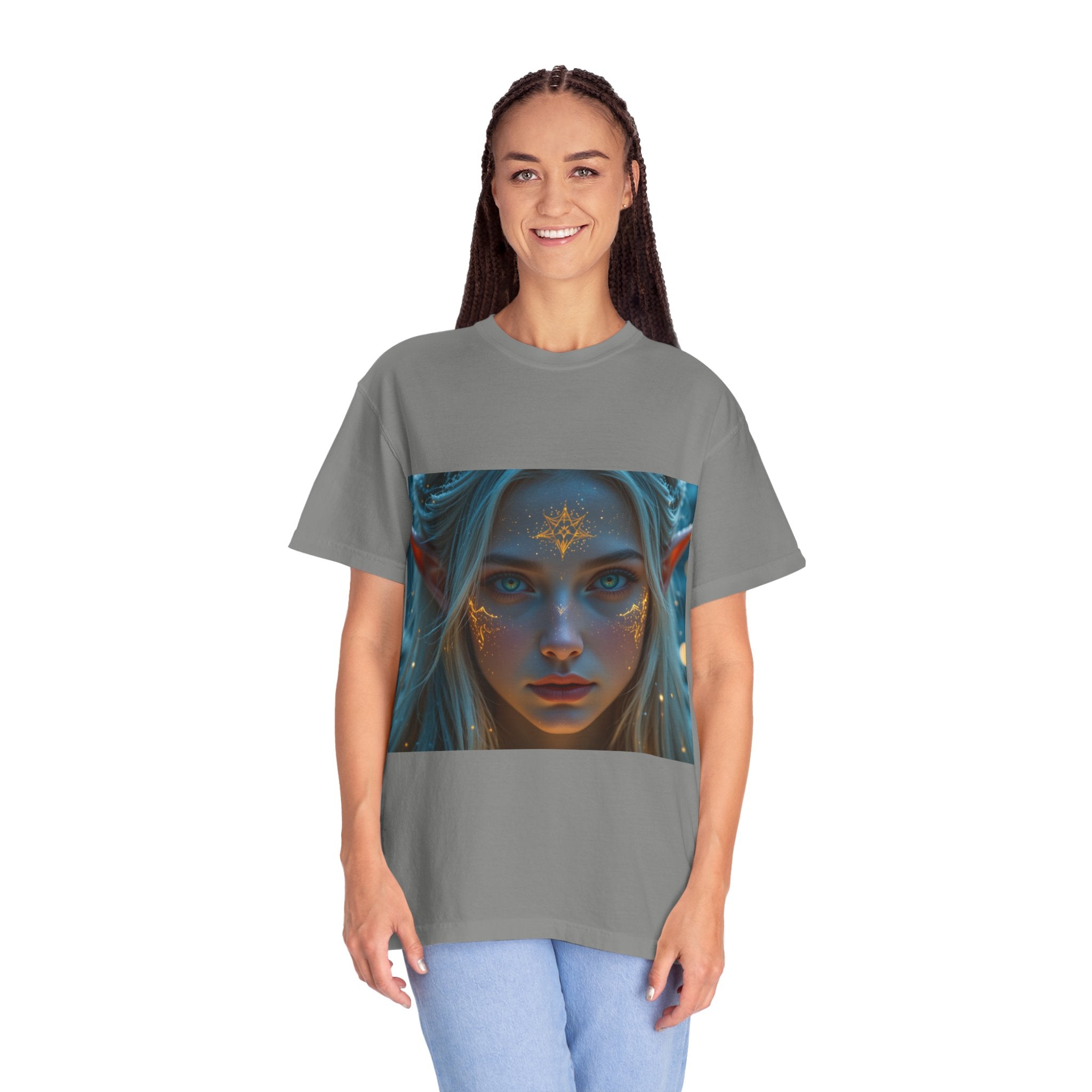 Fantasy-Inspired Elf Princess Unisex T-Shirt, Boho Style Tee for Art Lovers, Gift for Creatives, Dreamy Aesthetic Shirt, Unique Fan Merchandise