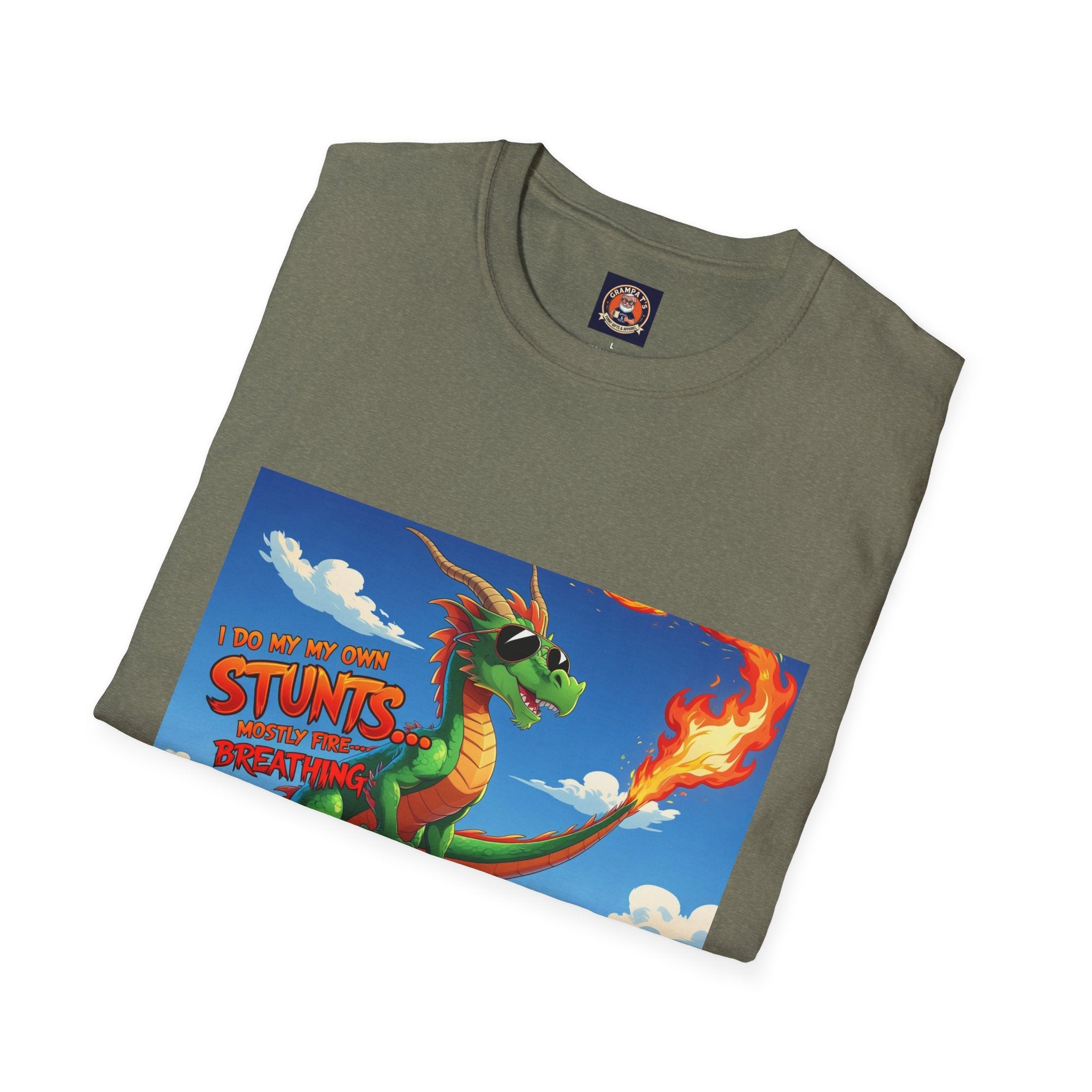 Funny Fire-Breathing Dragon T-Shirt | Fantasy Graphic Tee for Kids and Adults, Unisex Softstyle T-Shirt, Casual Wear, Game Night Apparel, [...]
