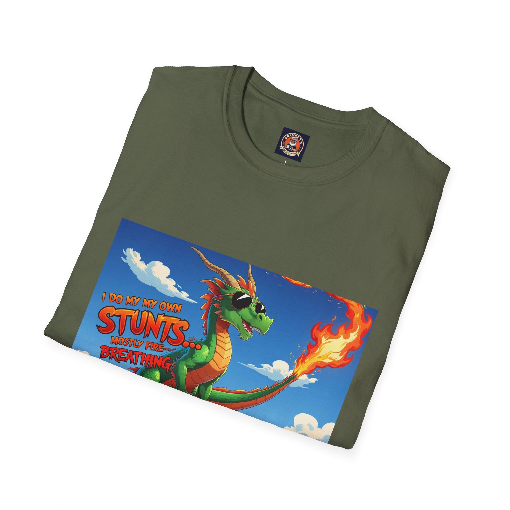 Funny Fire-Breathing Dragon T-Shirt | Fantasy Graphic Tee for Kids and Adults, Unisex Softstyle T-Shirt, Casual Wear, Game Night Apparel, [...]