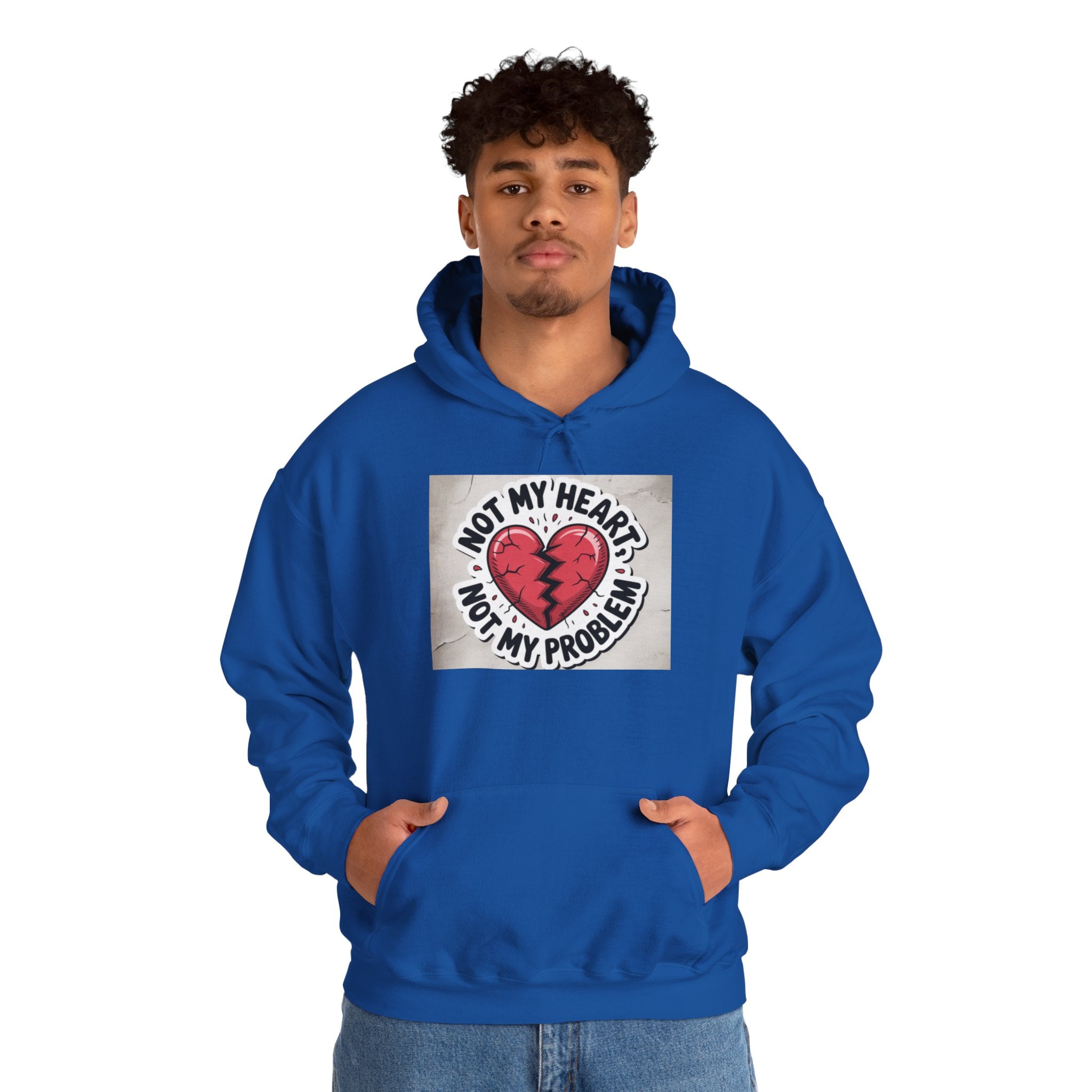 Heartbreak Humor Hoodie, Unisex Hooded Sweatshirt, Funny Gift, Self-Care Apparel, Valentine's Day, Casual Wear, Trendy Fashion