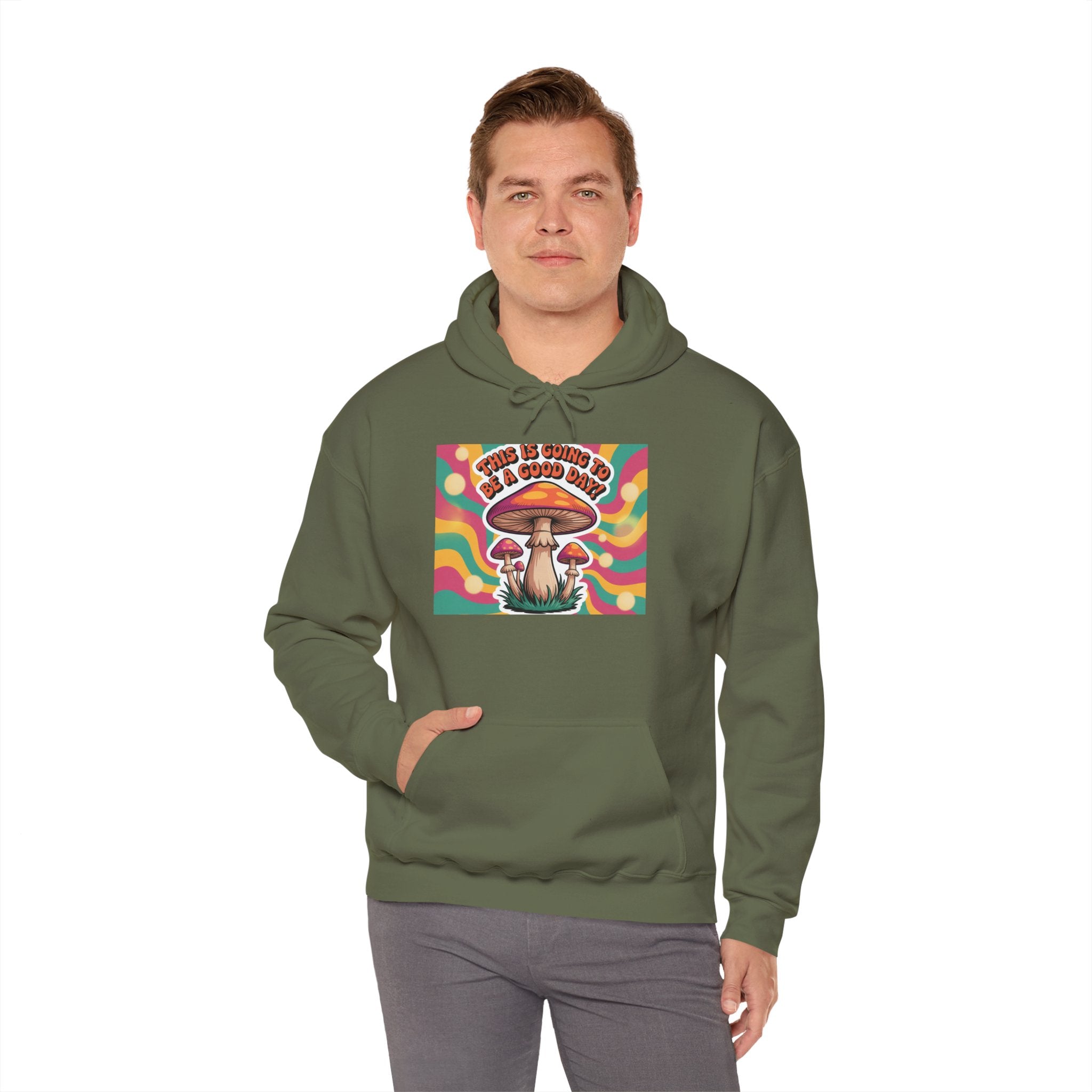 Groovy Mushroom Hoodie - Psychedelic Sweatshirt for Festivals, Cozy Gift for Nature Lovers, Unisex Pull-over for Good Vibes