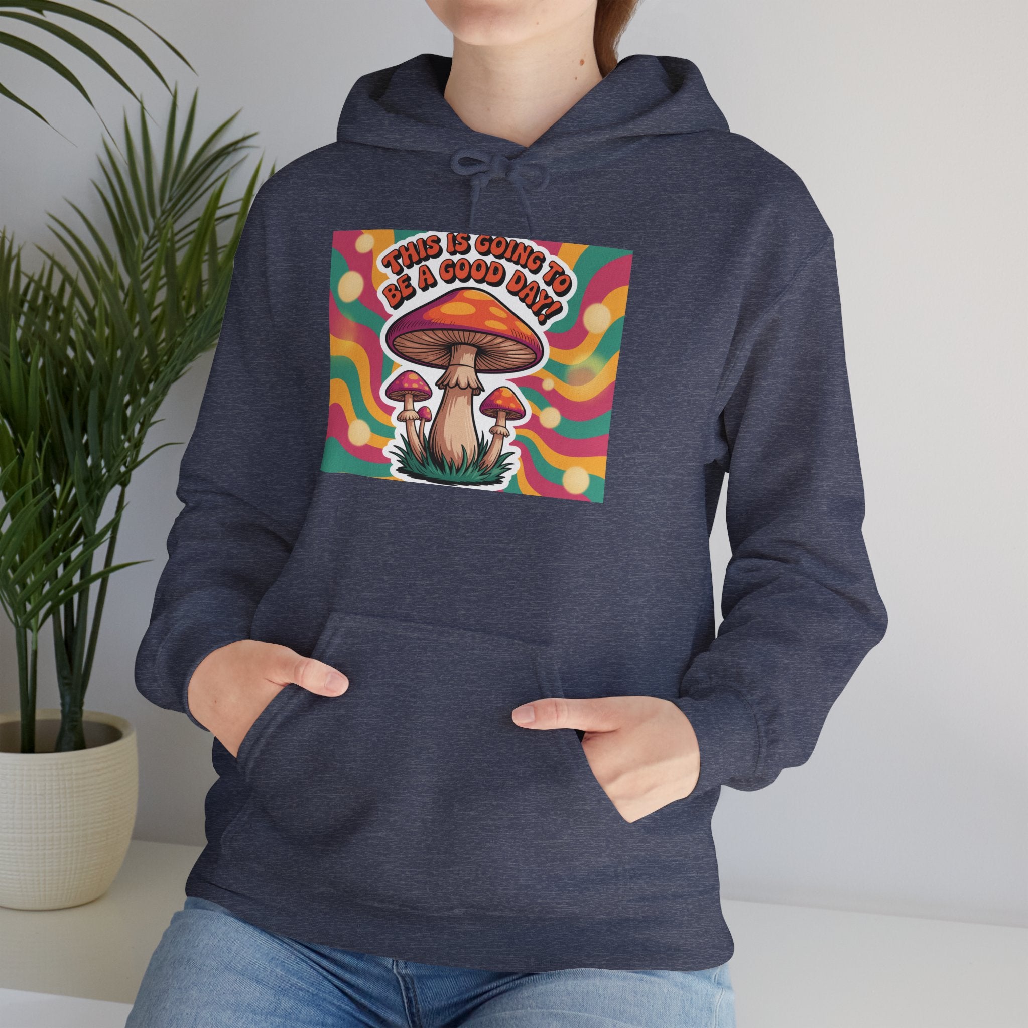 Groovy Mushroom Hoodie - Psychedelic Sweatshirt for Festivals, Cozy Gift for Nature Lovers, Unisex Pull-over for Good Vibes