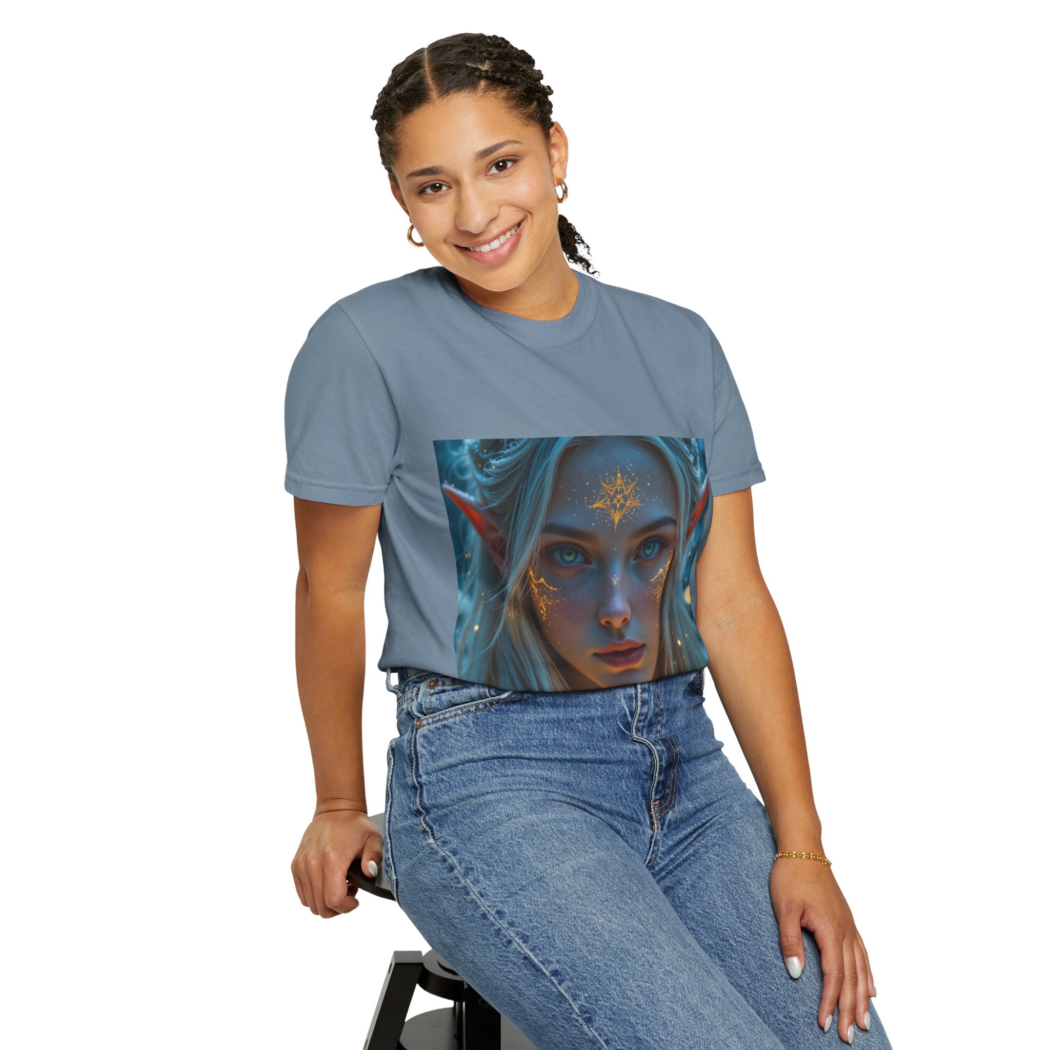 Fantasy-Inspired Elf Princess Unisex T-Shirt, Boho Style Tee for Art Lovers, Gift for Creatives, Dreamy Aesthetic Shirt, Unique Fan Merchandise