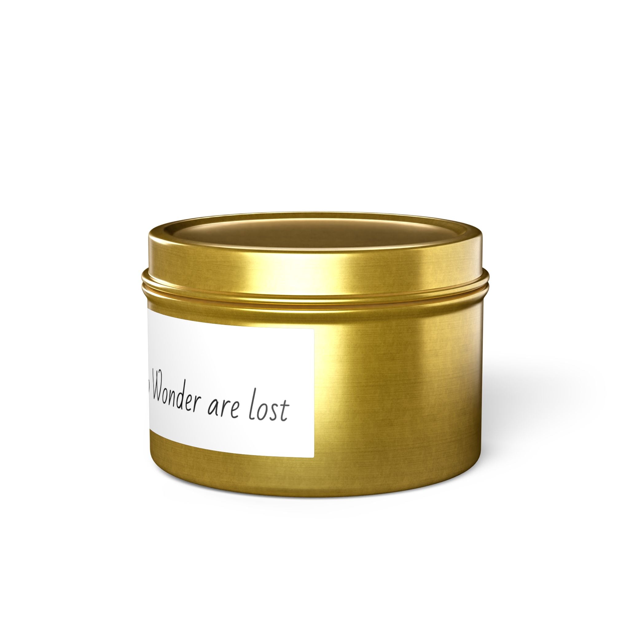 Inspirational Tin Candles - "Not All Who Wonder Are Lost" - Travel Lovers Gift, Home Decor, Aromatic Relaxation, Adventure Decor, Unique