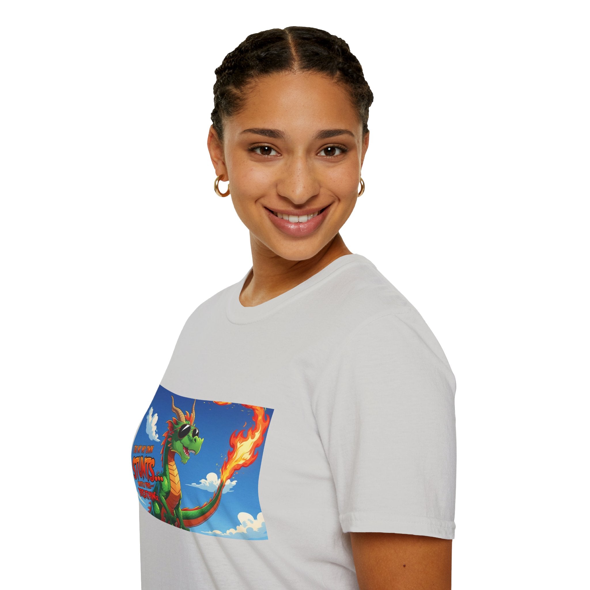 Funny Fire-Breathing Dragon T-Shirt | Fantasy Graphic Tee for Kids and Adults, Unisex Softstyle T-Shirt, Casual Wear, Game Night Apparel, [...]