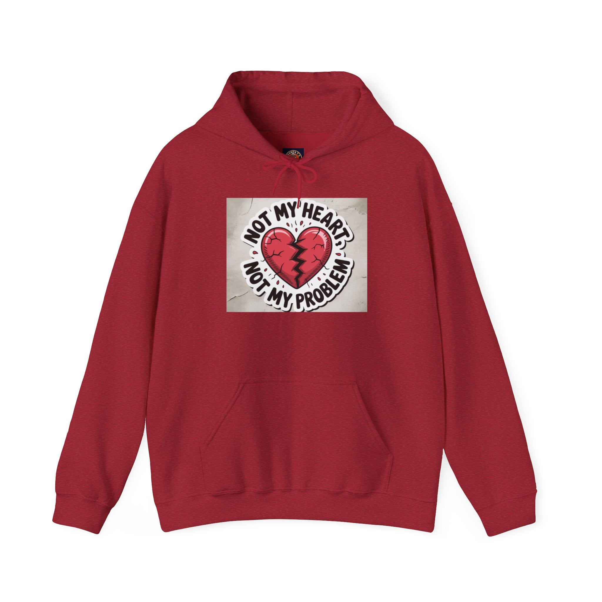 Heartbreak Humor Hoodie, Unisex Hooded Sweatshirt, Funny Gift, Self-Care Apparel, Valentine's Day, Casual Wear, Trendy Fashion