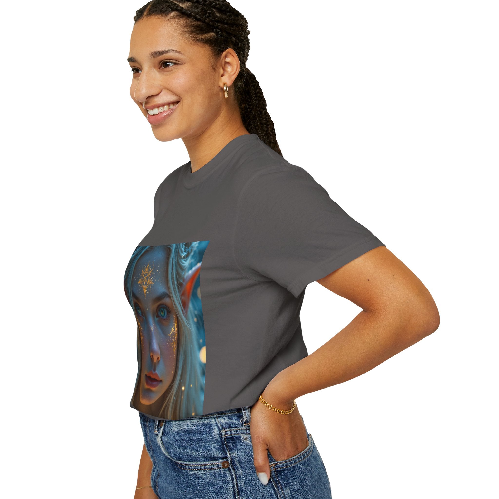 Fantasy-Inspired Elf Princess Unisex T-Shirt, Boho Style Tee for Art Lovers, Gift for Creatives, Dreamy Aesthetic Shirt, Unique Fan Merchandise