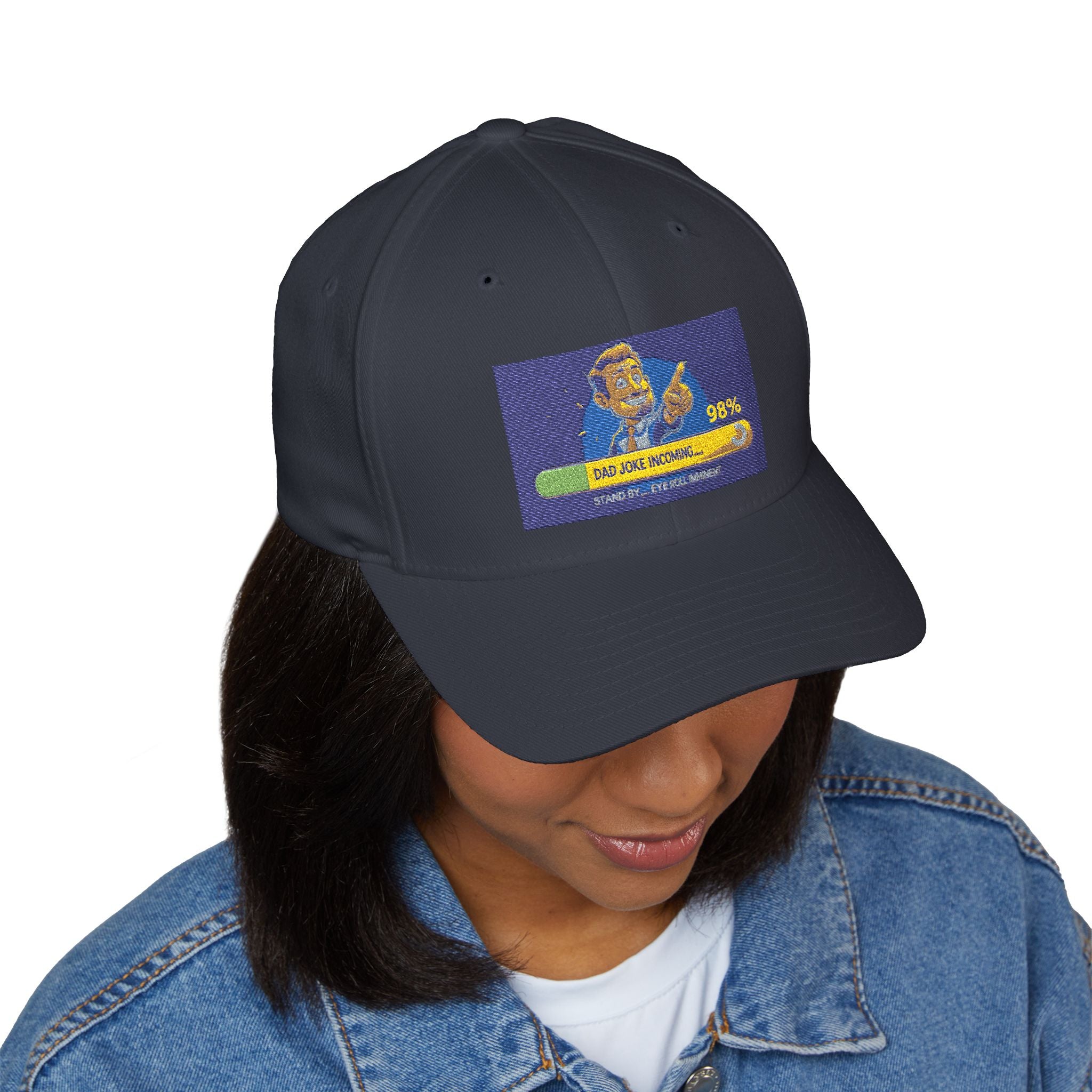 Embroidered Closed-Back Structured Cap - Trendy Apparel for Everyday Wear, Gifts for Him, Casual Style, Summer Accessory, Unique Design