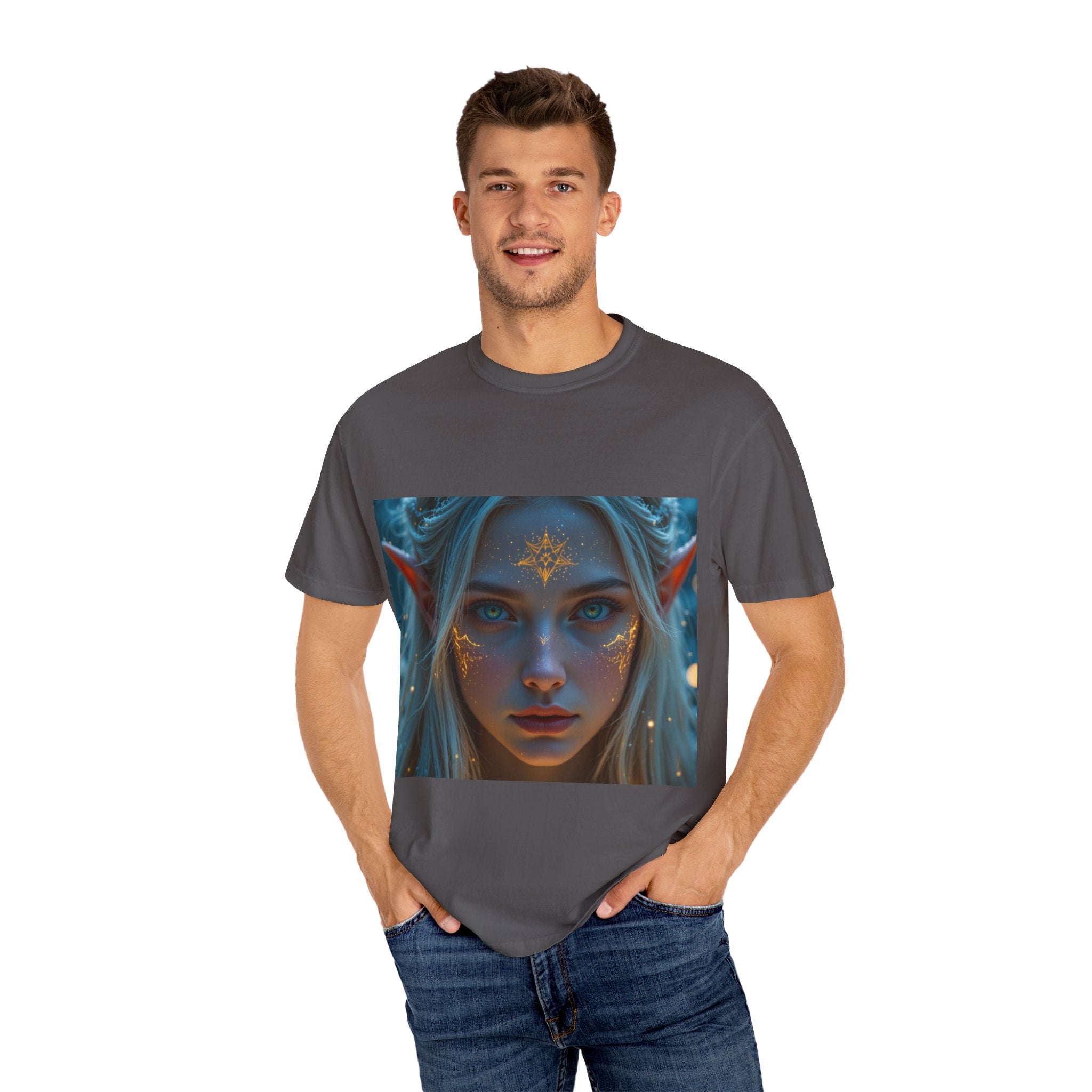 Fantasy-Inspired Elf Princess Unisex T-Shirt, Boho Style Tee for Art Lovers, Gift for Creatives, Dreamy Aesthetic Shirt, Unique Fan Merchandise