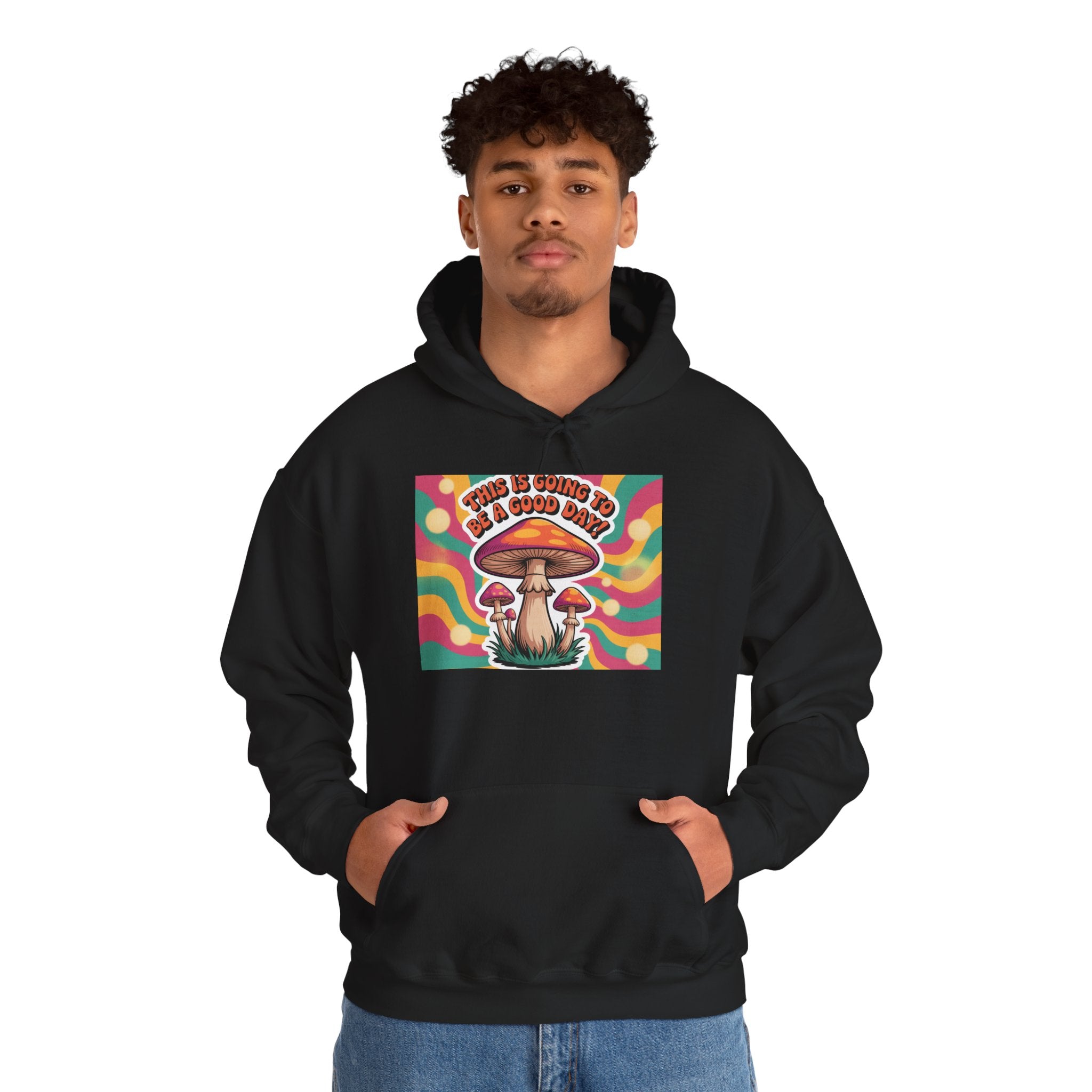Groovy Mushroom Hoodie - Psychedelic Sweatshirt for Festivals, Cozy Gift for Nature Lovers, Unisex Pull-over for Good Vibes