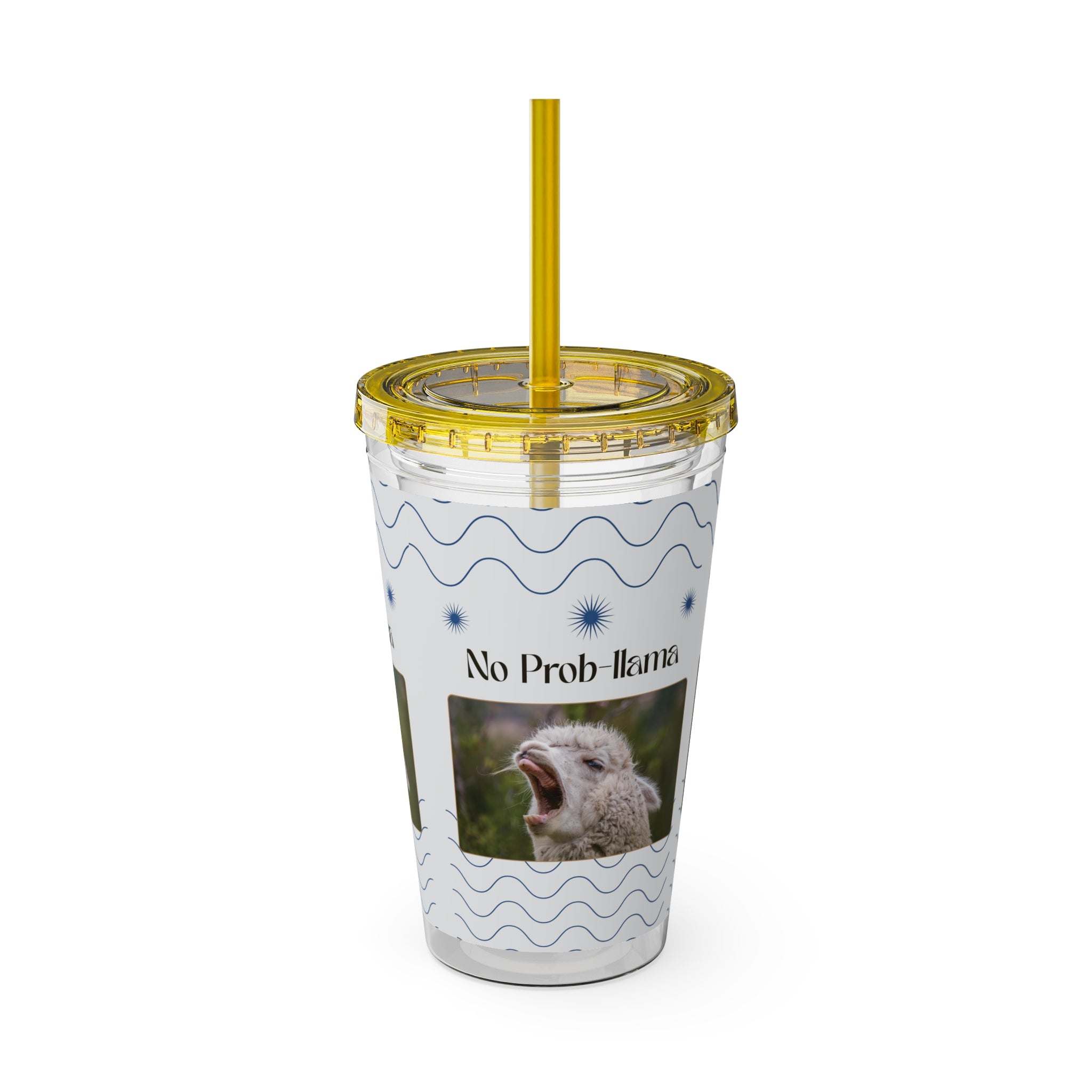 Tumbler Cup - &quot;No Prob-Llama&quot; Graphic 16oz Sunsplash Travel Cup