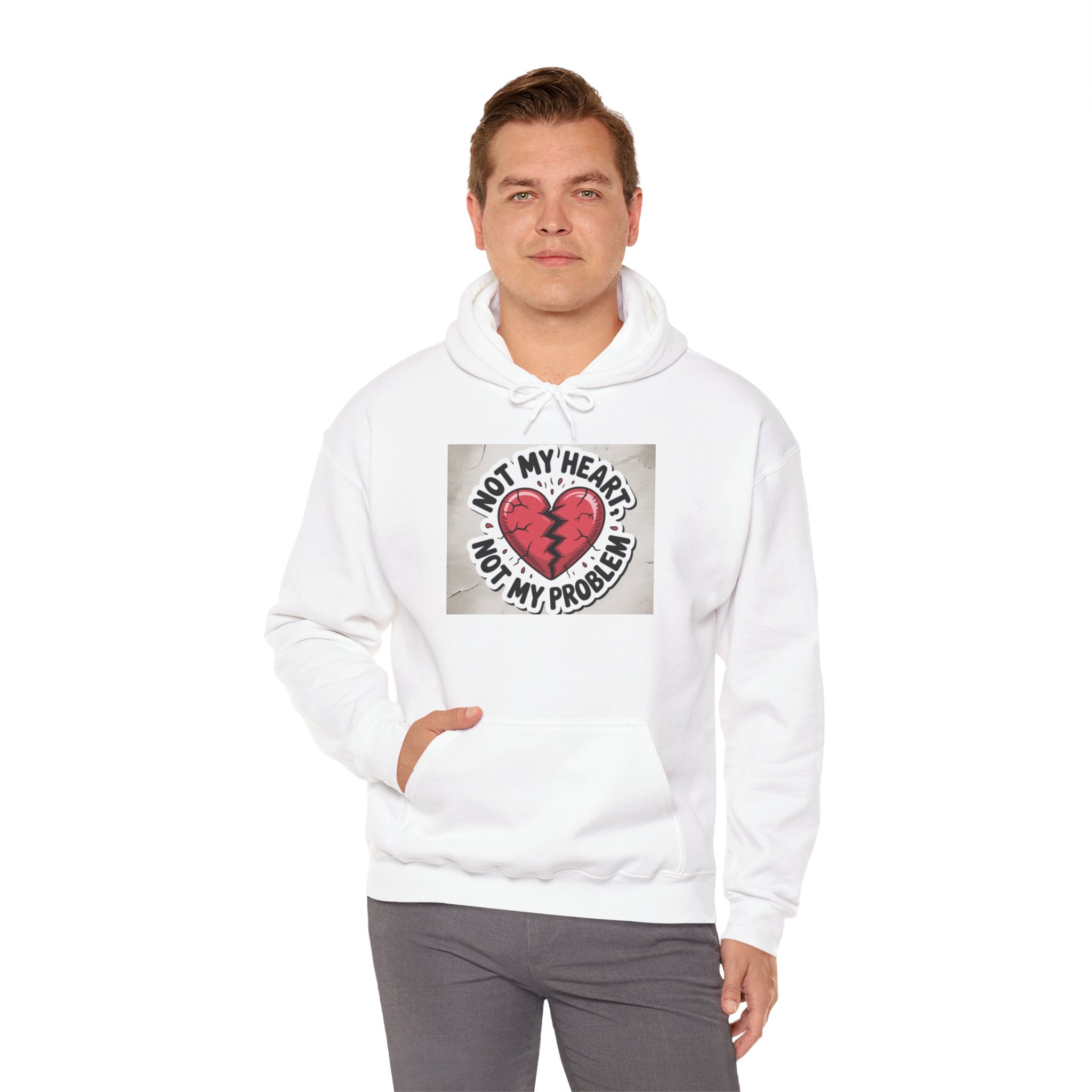 Heartbreak Humor Hoodie, Unisex Hooded Sweatshirt, Funny Gift, Self-Care Apparel, Valentine's Day, Casual Wear, Trendy Fashion