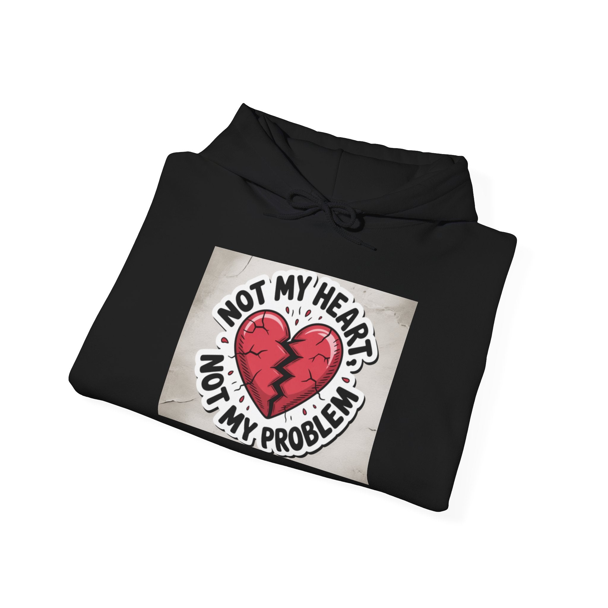 Heartbreak Humor Hoodie, Unisex Hooded Sweatshirt, Funny Gift, Self-Care Apparel, Valentine's Day, Casual Wear, Trendy Fashion