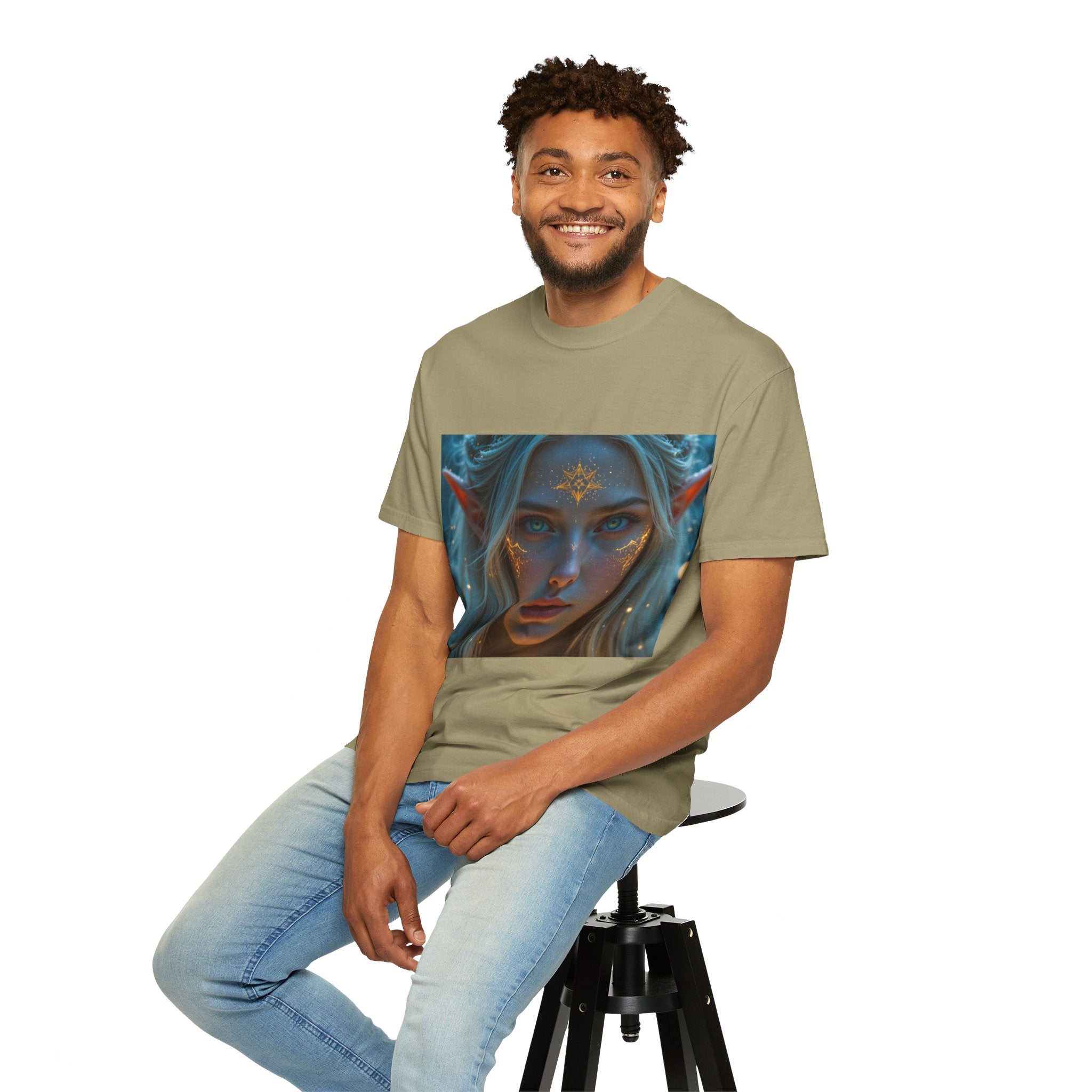 Fantasy-Inspired Elf Princess Unisex T-Shirt, Boho Style Tee for Art Lovers, Gift for Creatives, Dreamy Aesthetic Shirt, Unique Fan Merchandise