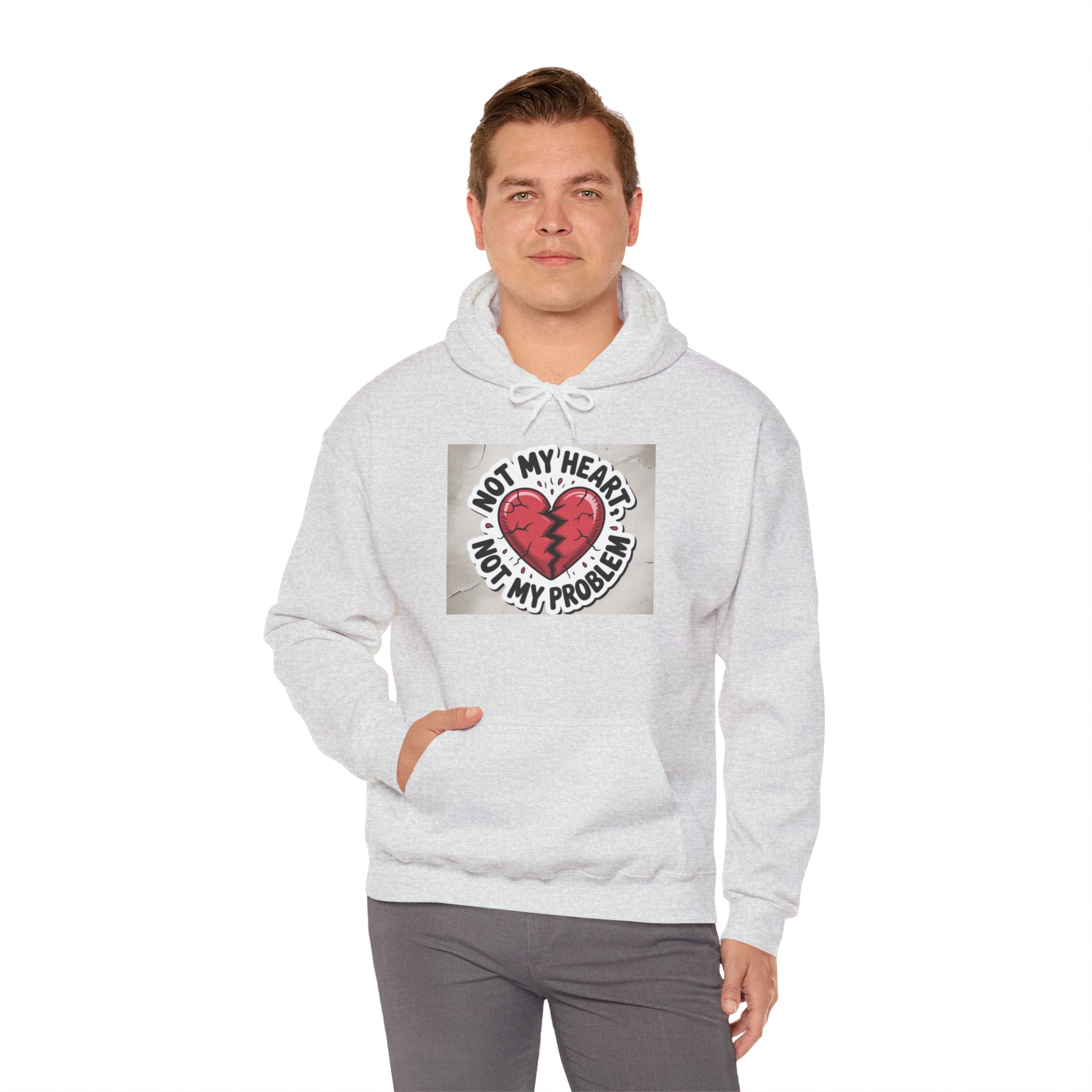 Heartbreak Humor Hoodie, Unisex Hooded Sweatshirt, Funny Gift, Self-Care Apparel, Valentine's Day, Casual Wear, Trendy Fashion