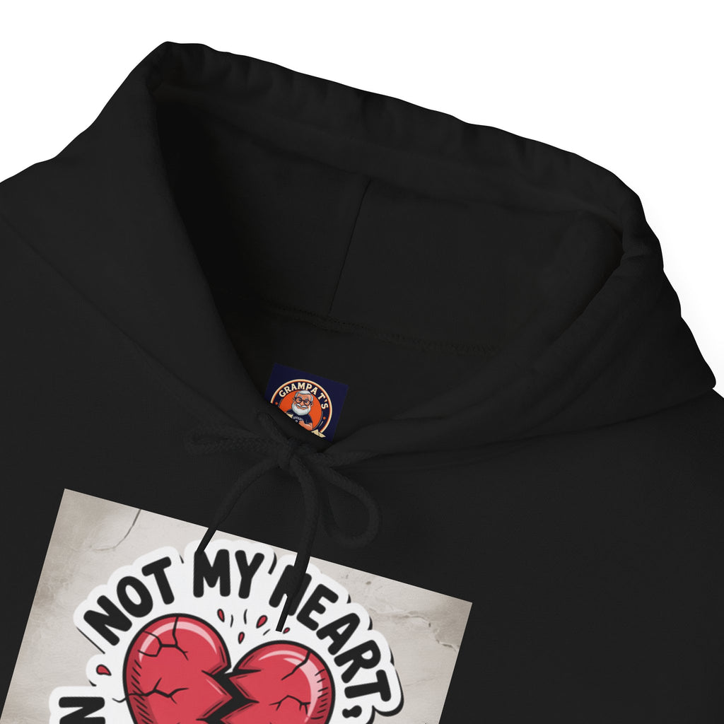Heartbreak Humor Hoodie, Unisex Hooded Sweatshirt, Funny Gift, Self-Care Apparel, Valentine's Day, Casual Wear, Trendy Fashion