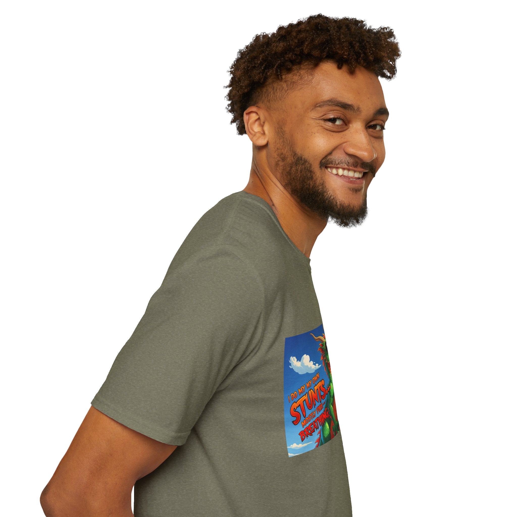 Funny Fire-Breathing Dragon T-Shirt | Fantasy Graphic Tee for Kids and Adults, Unisex Softstyle T-Shirt, Casual Wear, Game Night Apparel, [...]