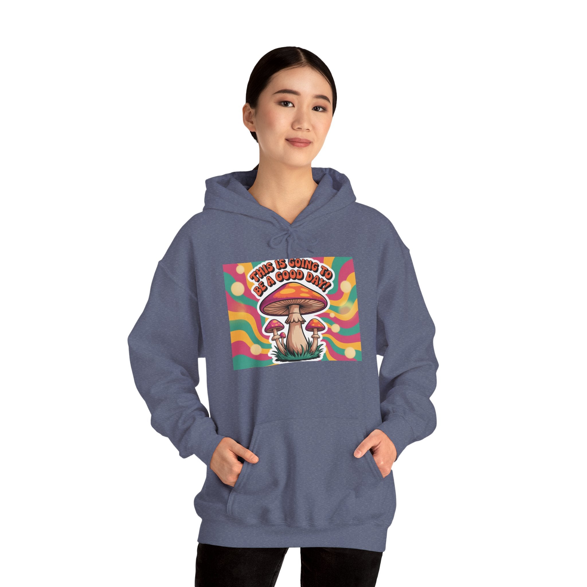 Groovy Mushroom Hoodie - Psychedelic Sweatshirt for Festivals, Cozy Gift for Nature Lovers, Unisex Pull-over for Good Vibes