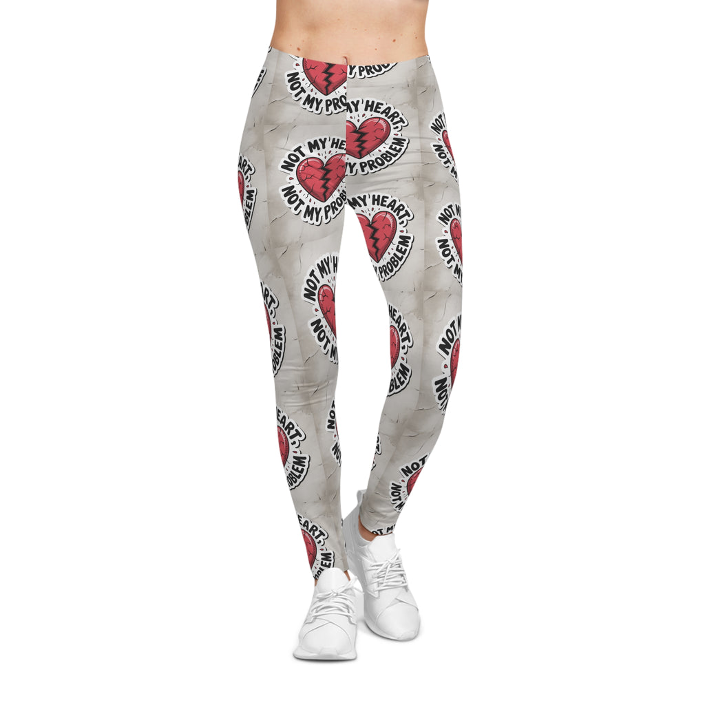 Chic Heartbreak Leggings - Comfort, Fun, Fitness Wear, Valentine's Day Gift, Casual Fashion, Everyday Essentials