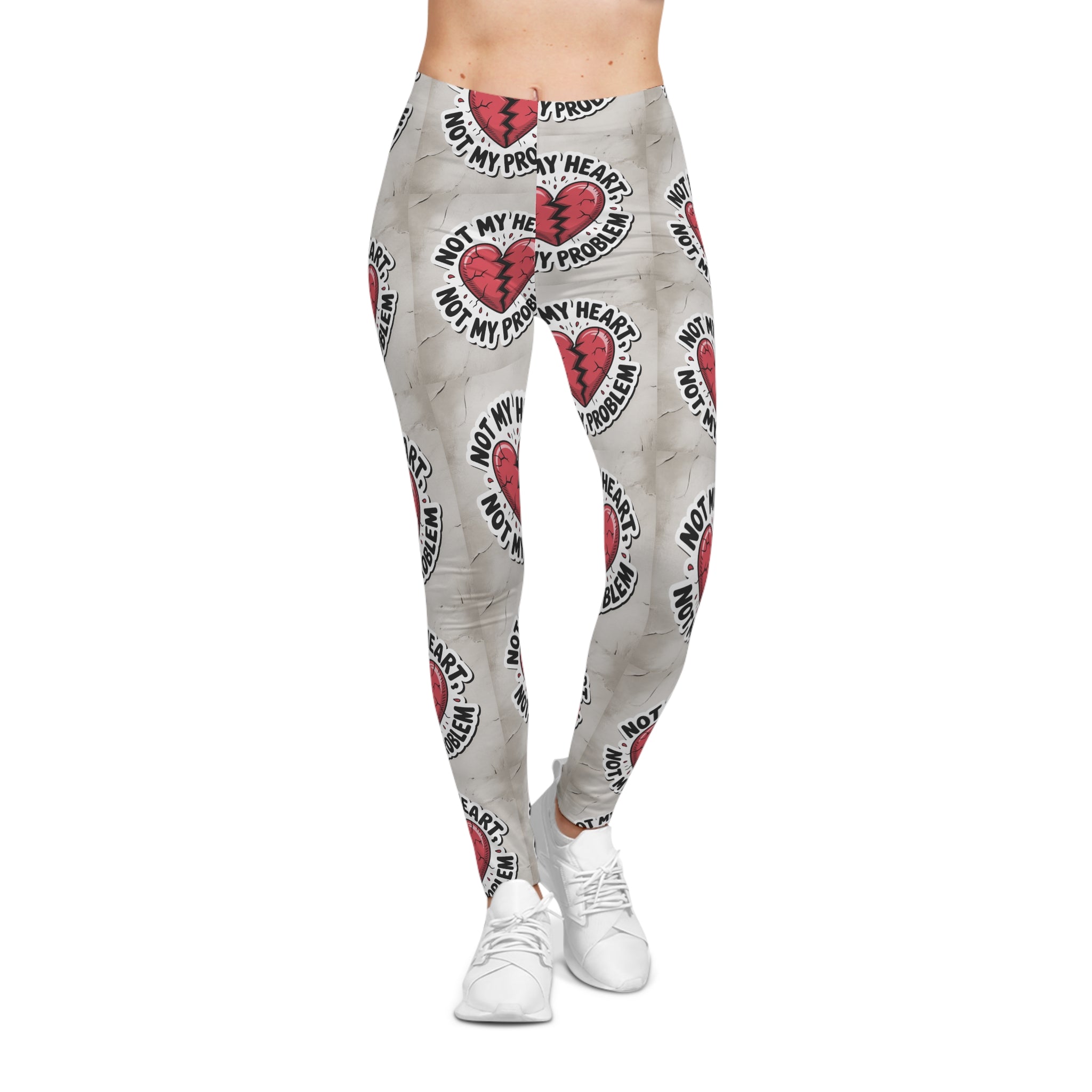Chic Heartbreak Leggings - Comfort, Fun, Fitness Wear, Valentine's Day Gift, Casual Fashion, Everyday Essentials