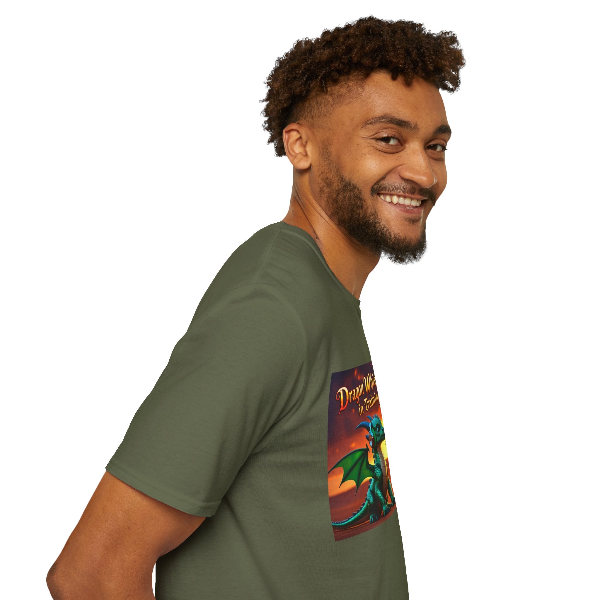 Funny Dragon Whisperer Unisex Softstyle T-Shirt | Fantasy Apparel, Gift for Dragon Lovers, Kids & Adults, Birthday Present, Magical Vibe