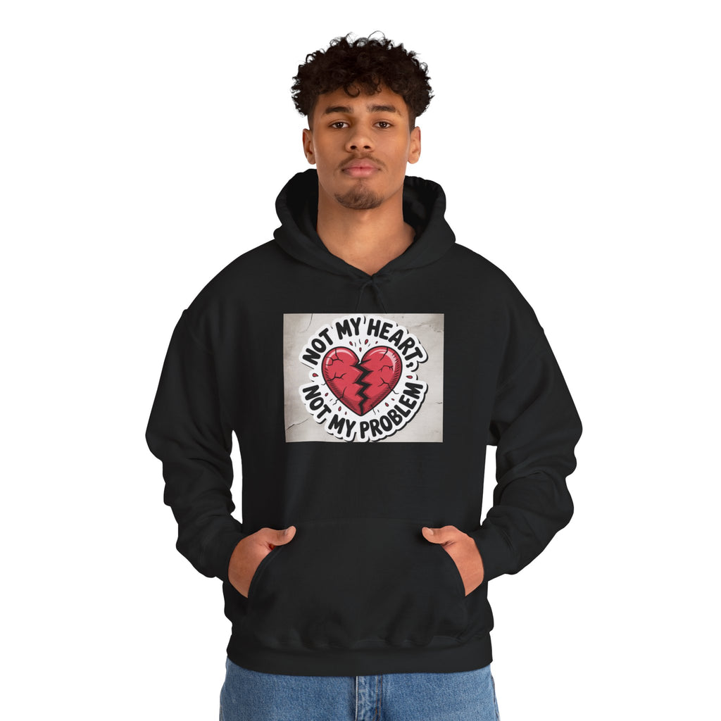 Heartbreak Humor Hoodie, Unisex Hooded Sweatshirt, Funny Gift, Self-Care Apparel, Valentine's Day, Casual Wear, Trendy Fashion