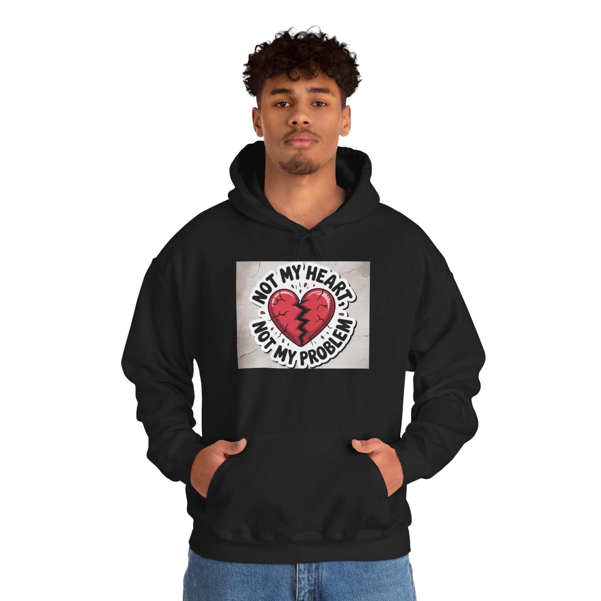 Heartbreak Humor Hoodie, Unisex Hooded Sweatshirt, Funny Gift, Self-Care Apparel, Valentine's Day, Casual Wear, Trendy Fashion