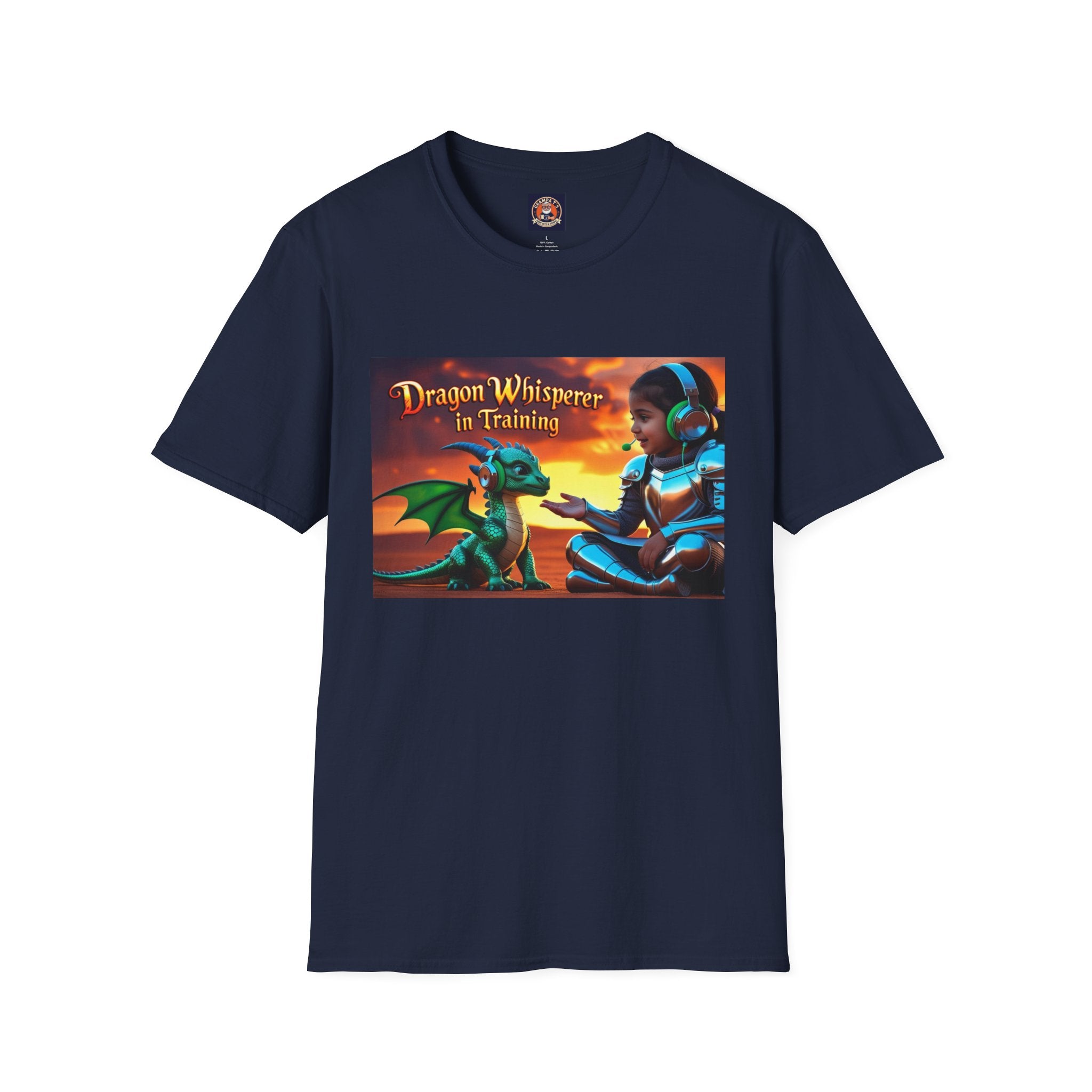 Funny Dragon Whisperer Unisex Softstyle T-Shirt | Fantasy Apparel, Gift for Dragon Lovers, Kids & Adults, Birthday Present, Magical Vibe