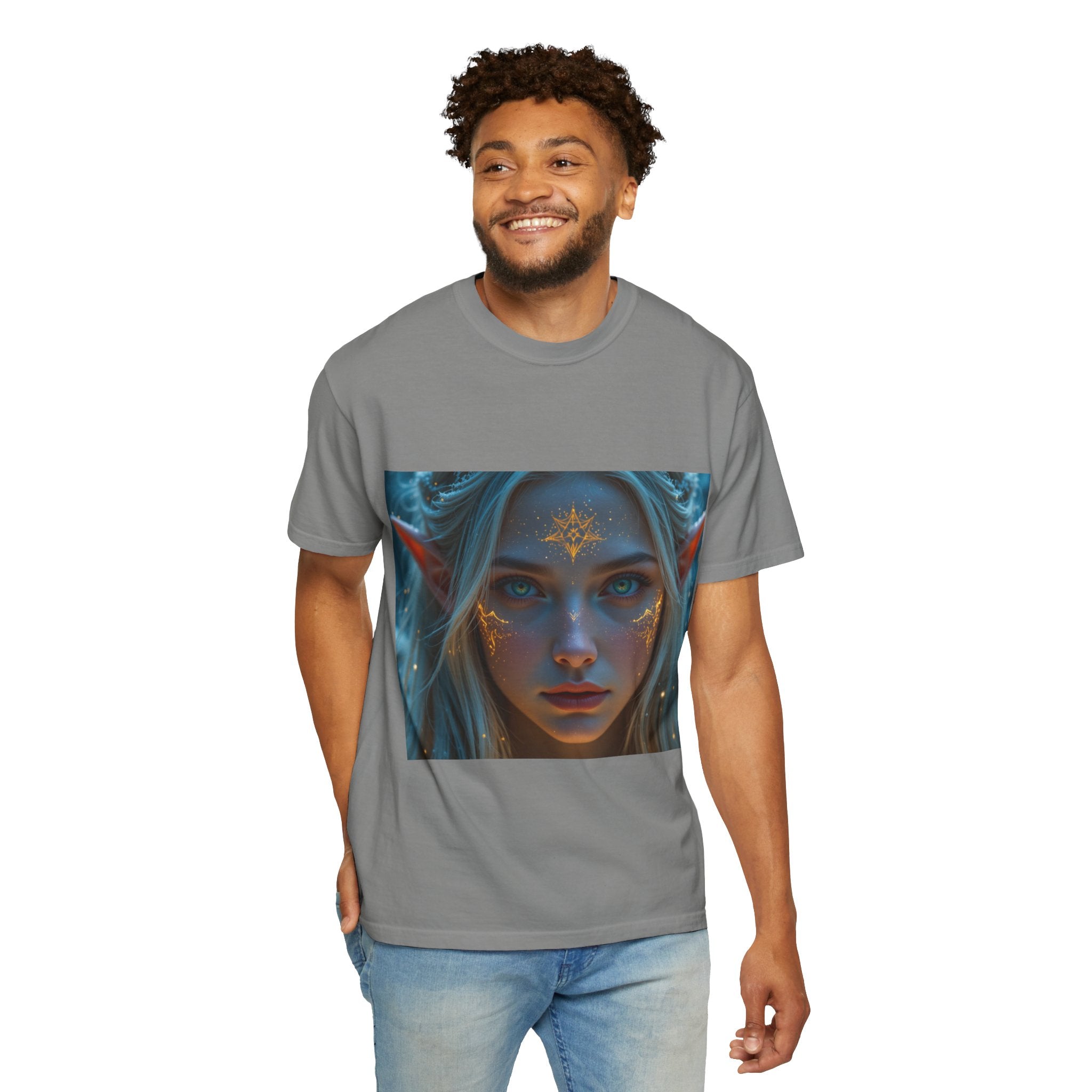 Fantasy-Inspired Elf Princess Unisex T-Shirt, Boho Style Tee for Art Lovers, Gift for Creatives, Dreamy Aesthetic Shirt, Unique Fan Merchandise
