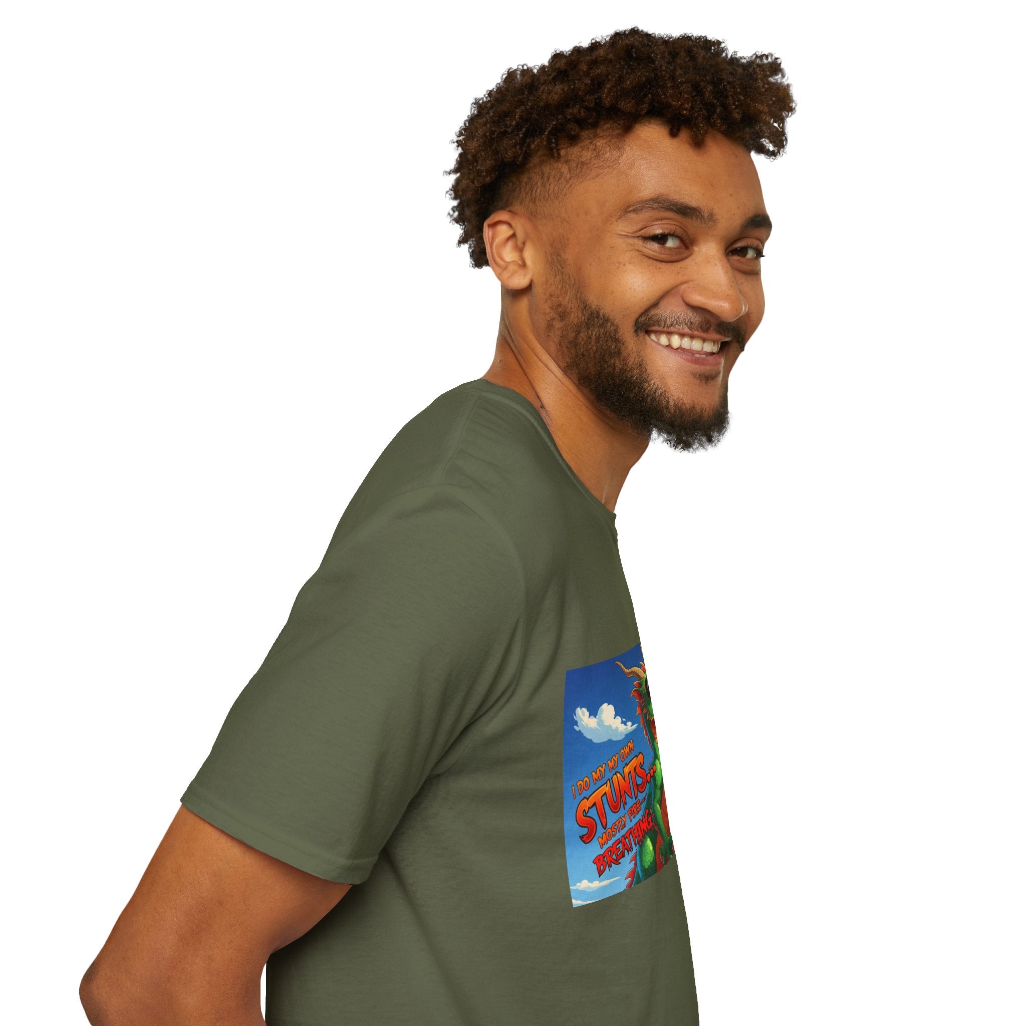 Funny Fire-Breathing Dragon T-Shirt | Fantasy Graphic Tee for Kids and Adults, Unisex Softstyle T-Shirt, Casual Wear, Game Night Apparel, [...]