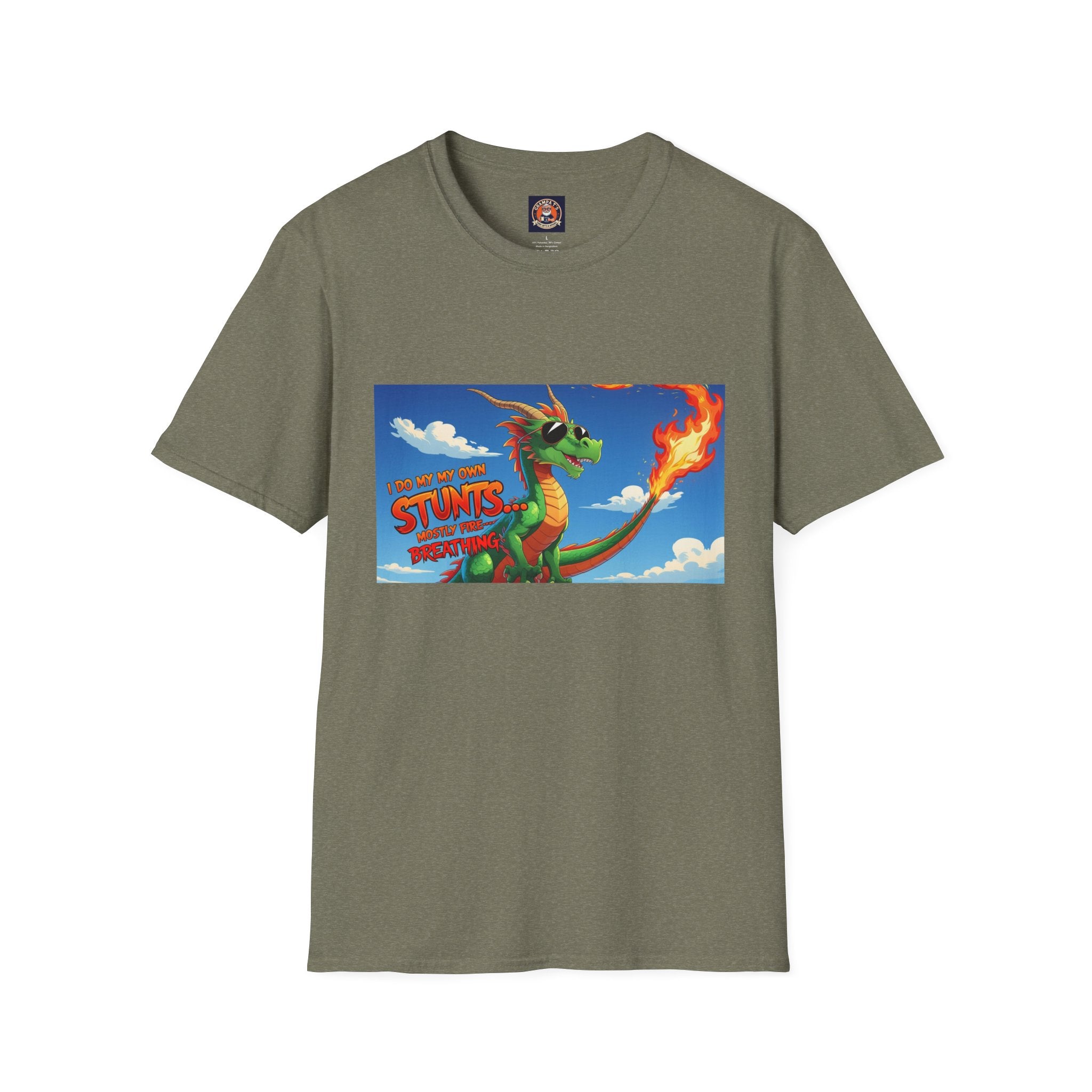 Funny Fire-Breathing Dragon T-Shirt | Fantasy Graphic Tee for Kids and Adults, Unisex Softstyle T-Shirt, Casual Wear, Game Night Apparel, [...]